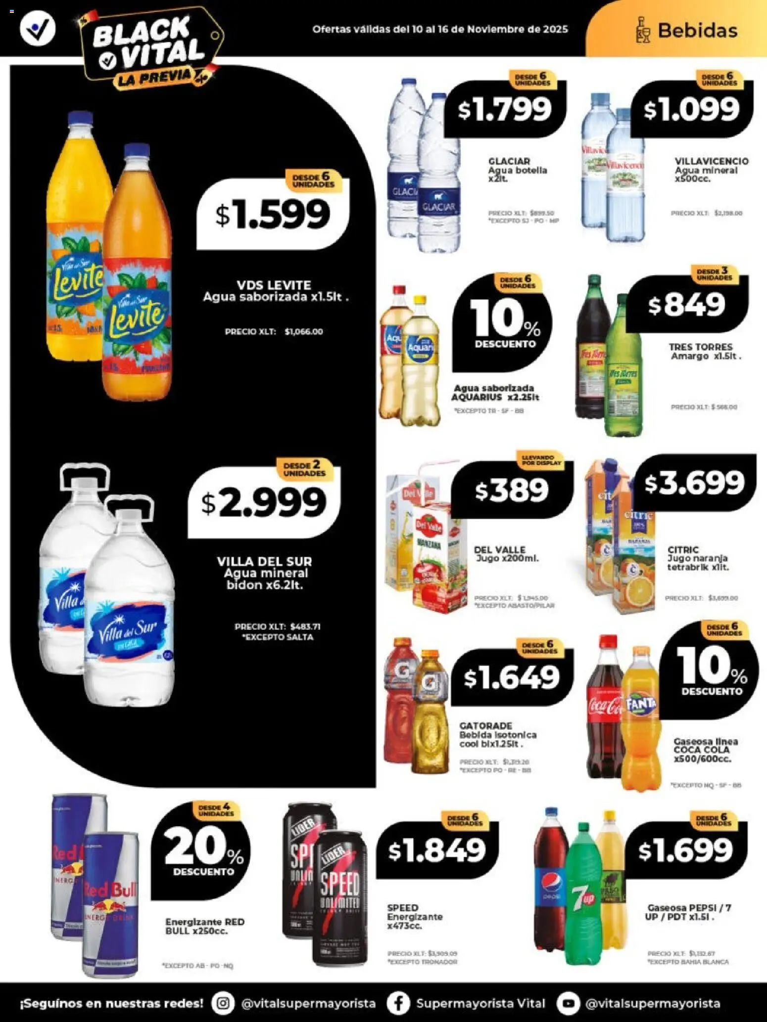 Vital - Ofertas - Mar del Plata │ válido desde el 10.11.2025 | Página: 25 | Productos: Bidón, Gaseosa, Agua, Agua saborizada