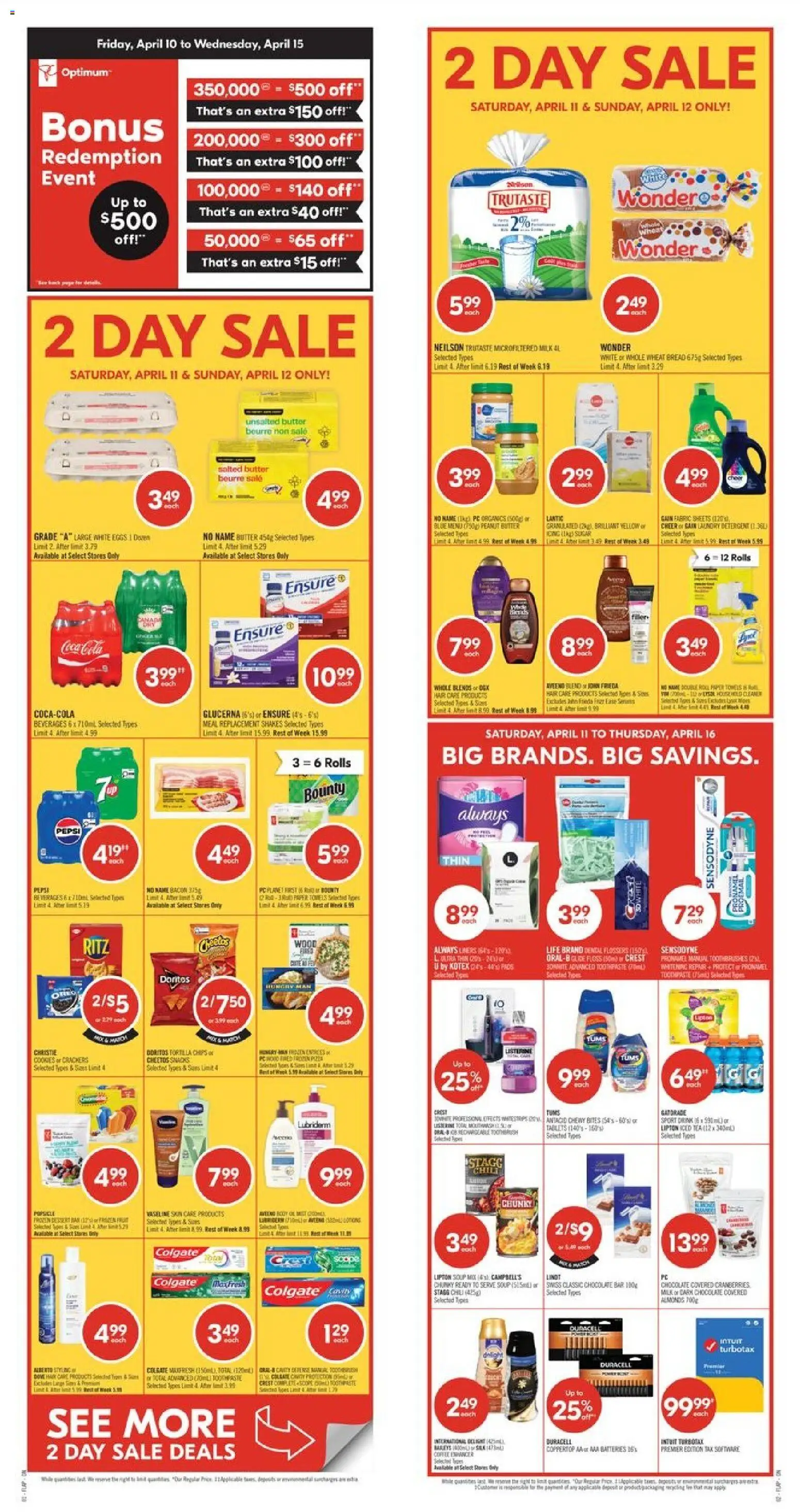Shoppers flyer valid from 10.04.2026 | Page: 1 | Products: PC, Toothpaste, Butter, Coffee