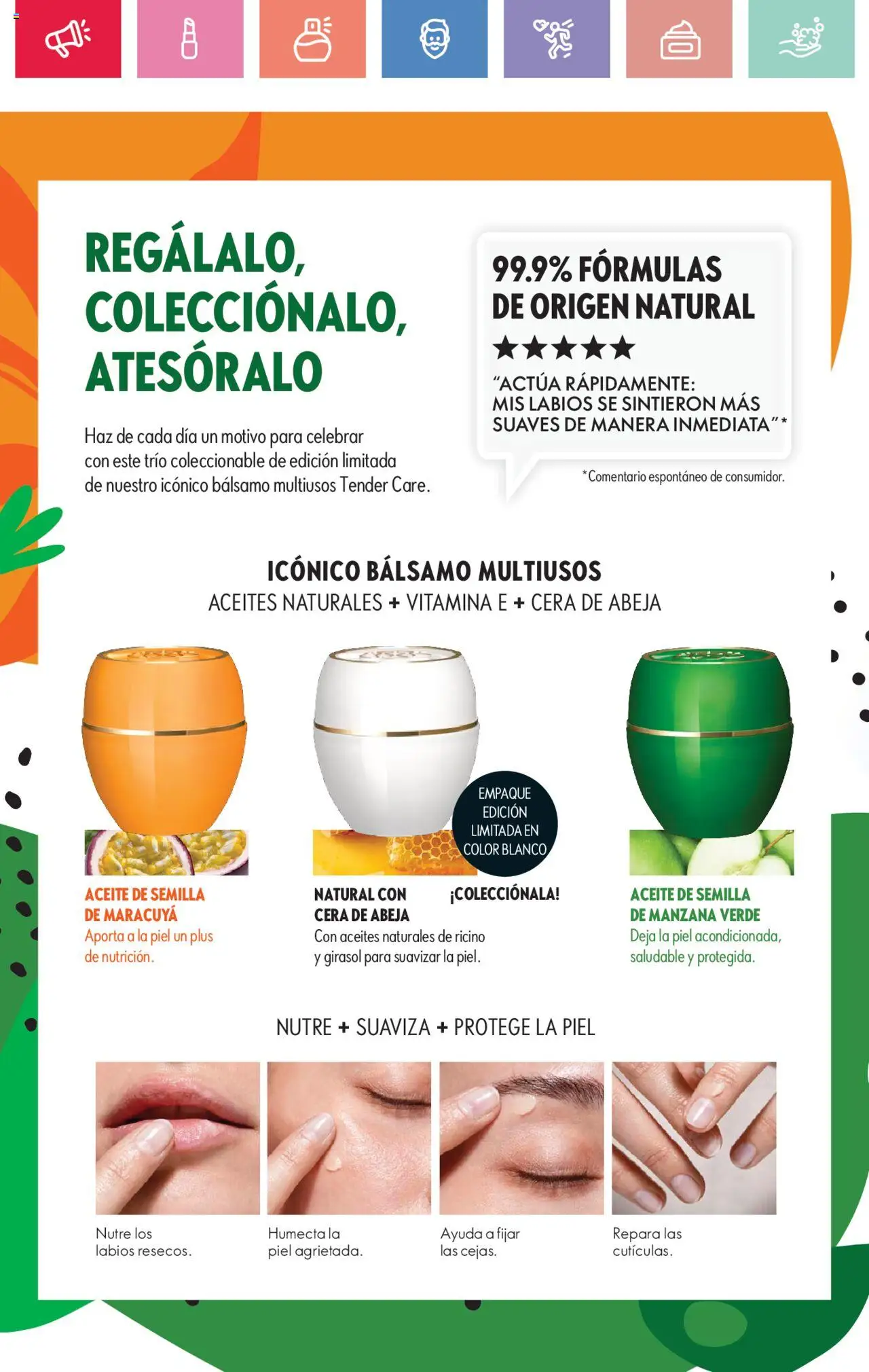 Oriflame revista - valida desde el 02.08.2025 | Página: 126 | Productos: Bálsamo, Cera, Maracuyá, Aceite
