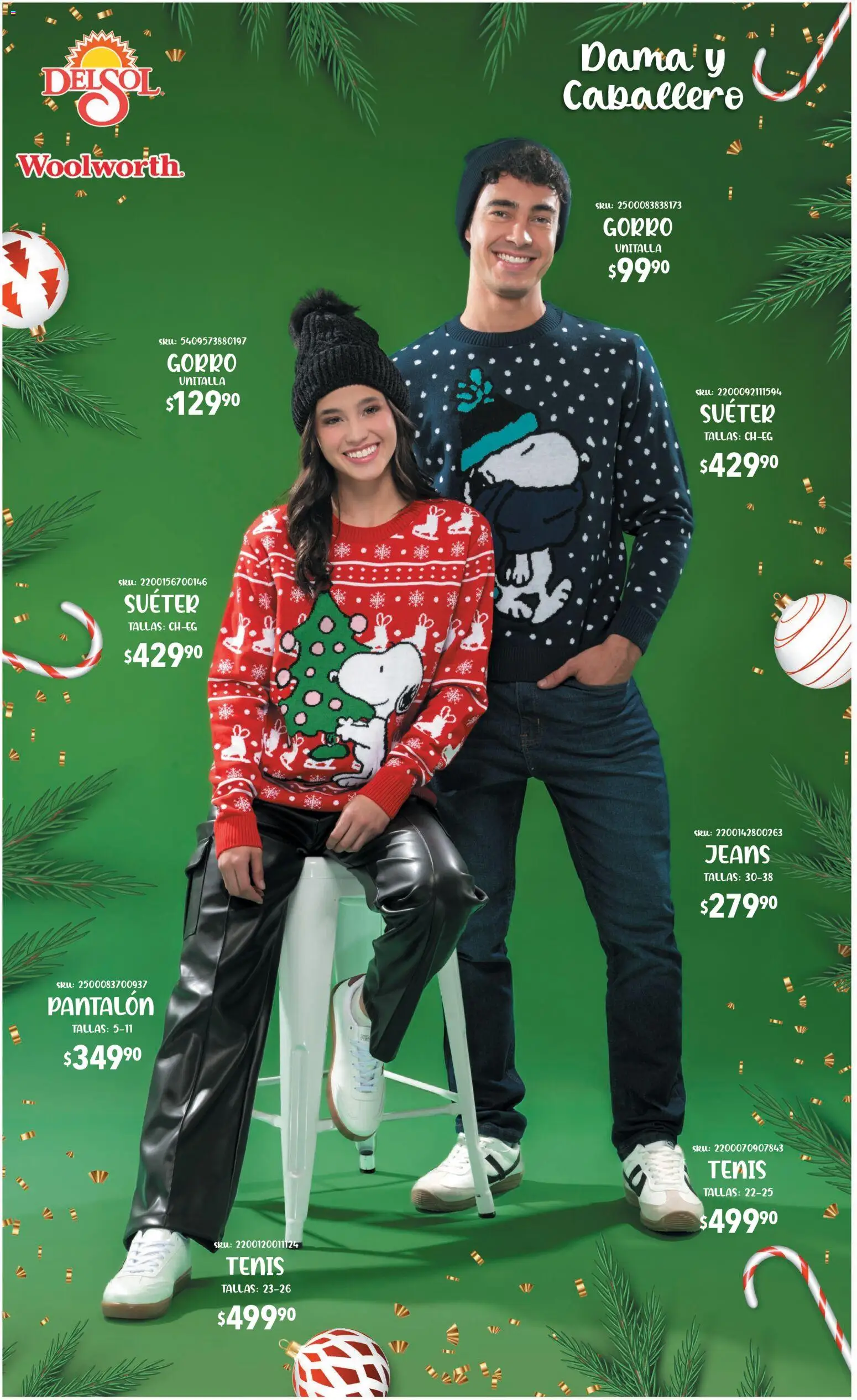 Nuevas ofertas de Del Sol y Woolworth válidas en toda la República Mexicana desde el 06.11.2025. ¡Encuentra las mejores ofertas en Del Sol y Woolworth catálogo Regalos 2025! | Página: 45 | Productos: Suéter, Tenis