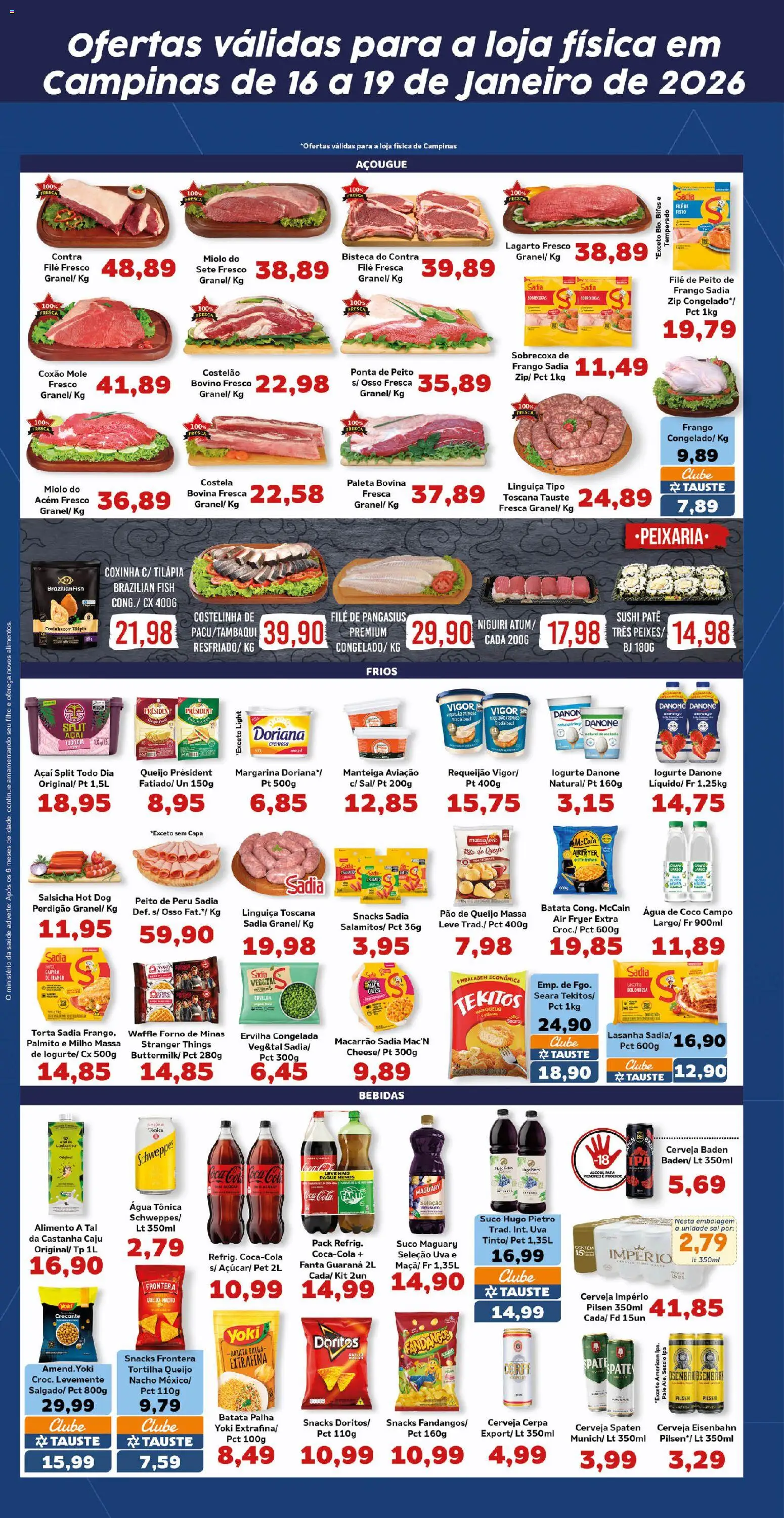 Tauste Folheto - válido de 16.01.2026 | Página: 4 | Produtos: Água de coco, Doriana, Tilápia, Batata