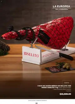 Vista previa de La Europea catálogo, nuevo folleto de la tienda, válido en México a partir del 22.09.2025 | Página: 33 | Productos: Jamón, Cuchillo
