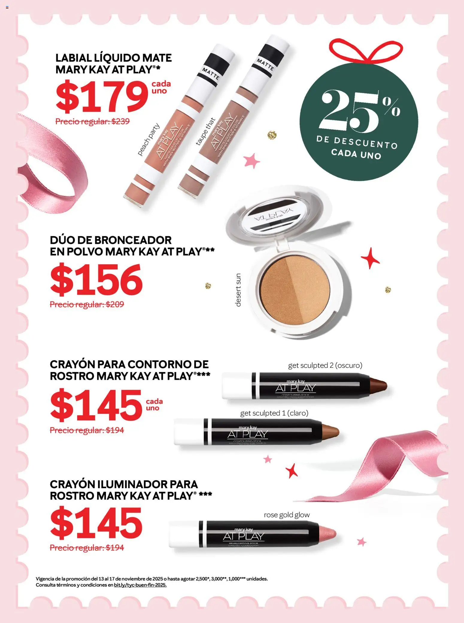 Nuevas ofertas de Mary Kay válidas en toda la República Mexicana desde el 13.11.2025. ¡Encuentra las mejores ofertas en Mary Kay Buen Fin ! | Página: 7 | Productos: Iluminador, Contorno, Mate, Polvo