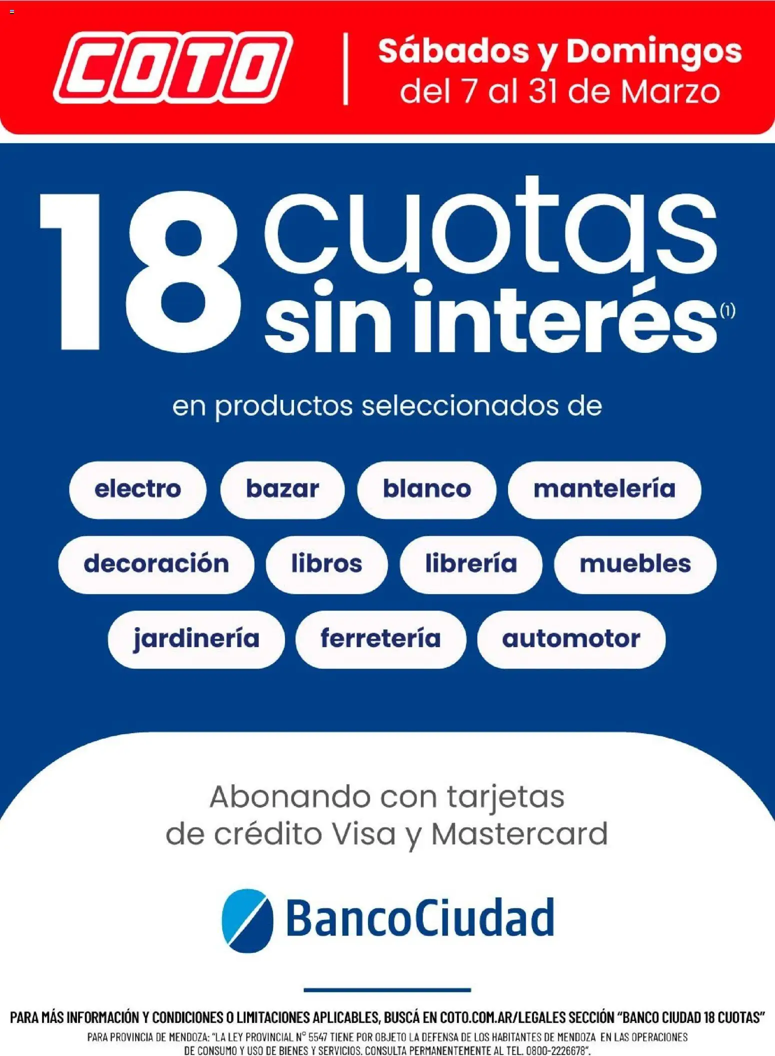 Coto - Banco Ciudad │ válido desde el 07.03.2026 | Página: 1 | Productos: Banco