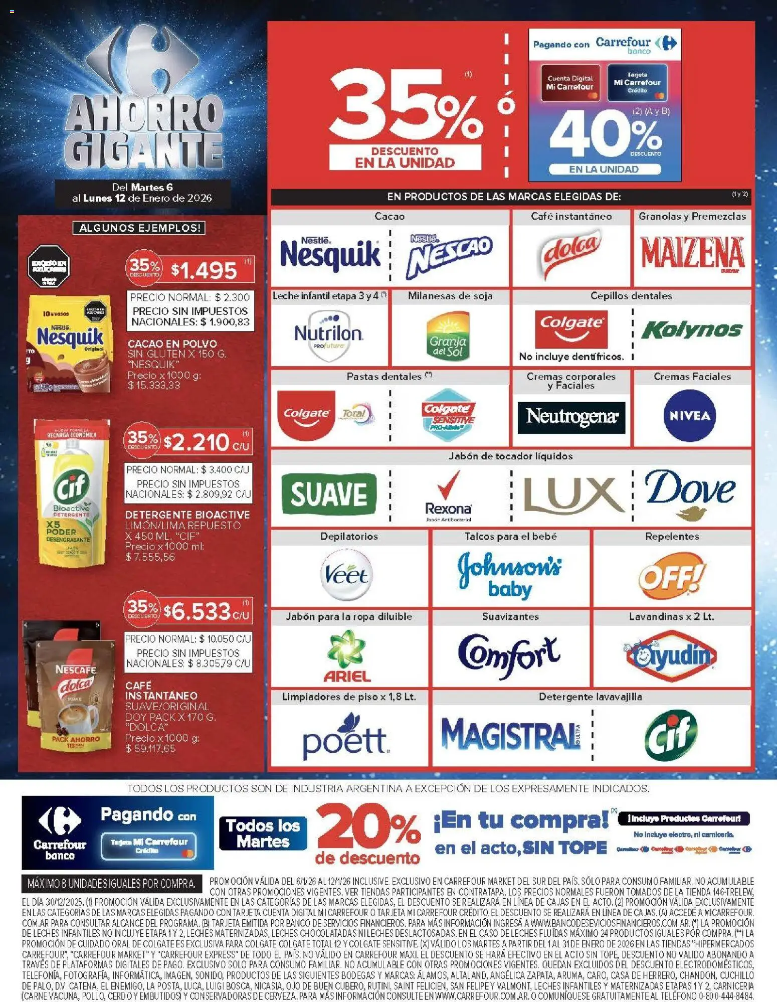 Carrefour ofertas │ válido desde el 06.01.2026 | Página: 45 | Productos: Caso, Polvo, Jabón, Cacao