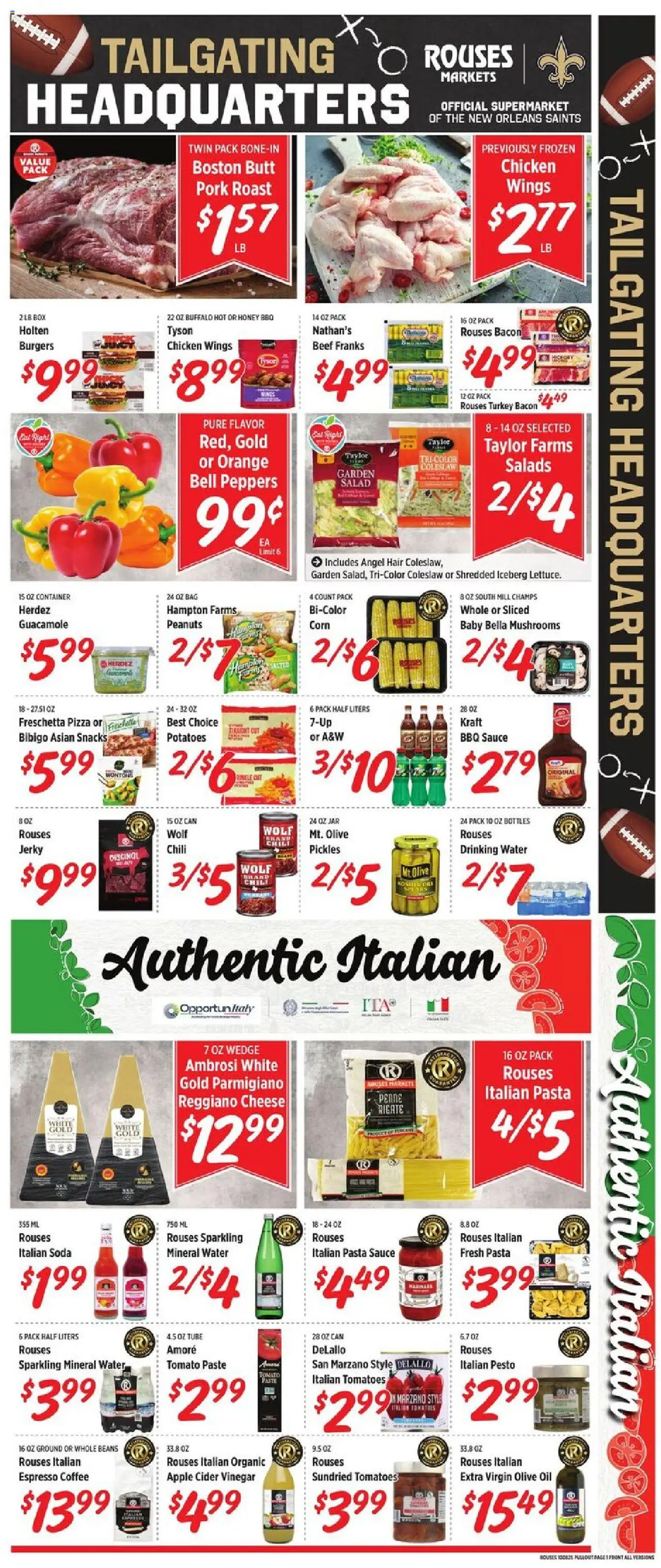 Rouses Weekly Ad - MS - valid from 08.10.2025 | Page: 5 | Products: Mushrooms, Tomatoes, Potatoes, Bag