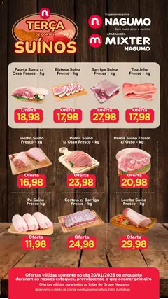 Nagumo - Ofertas Terça de Cortes Suínos - Pré-Visualização do folheto da loja Nagumo, válido de 20.01.2026