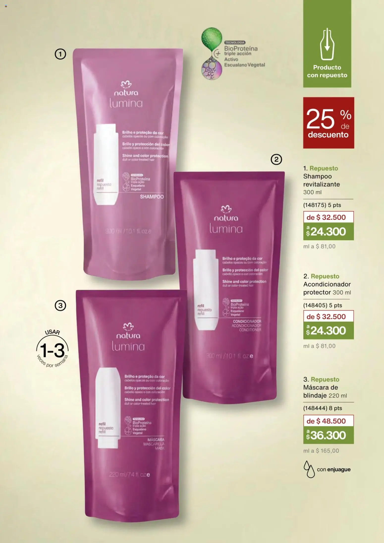 Natura revista - valida desde el 01.03.2026 | Página: 129 | Productos: Mascarilla, Máscara, Acondicionador, Mascara de cabello