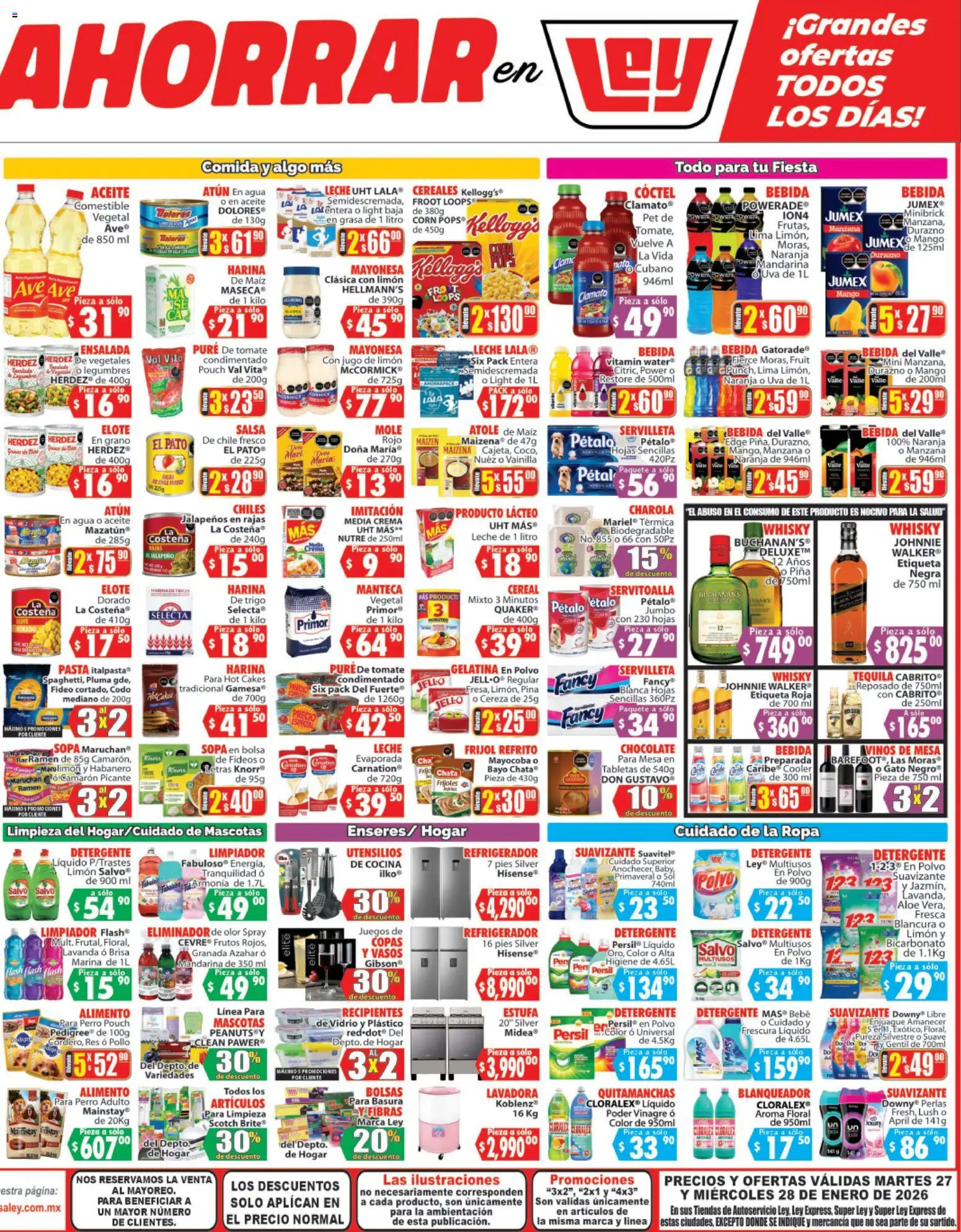 Nuevas ofertas de Casa Ley válidas en toda la República Mexicana desde el 27.01.2026. ¡Encuentra las mejores ofertas en Casa Ley folleto Autoservicio! | Página: 4 | Productos: Mayonesa, Crema, Lima, Mango