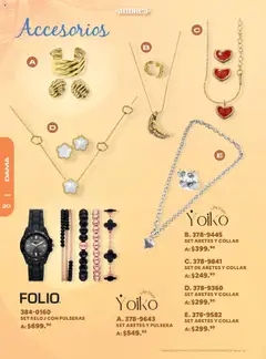 Nuevas ofertas de Andrea válidas en toda la República Mexicana desde el 14.09.2025. ¡Encuentra las mejores ofertas en Andrea - Catálogo Fall Fashion Packs! | Página: 20 | Productos: Pulsera, Collar, Aretes, Reloj