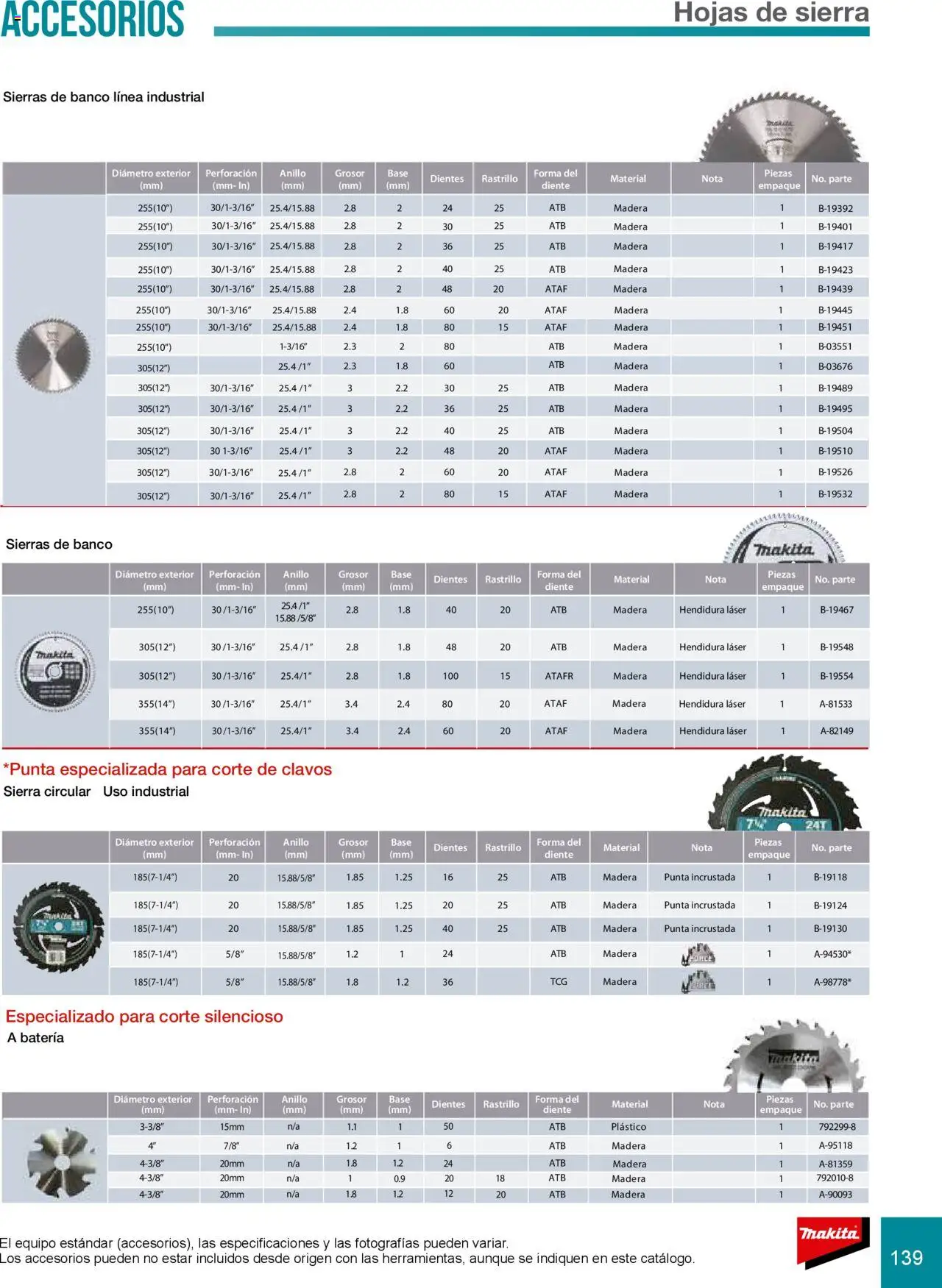 Nuevas ofertas de Makita válidas en toda la República Mexicana desde el 08.07.2024. ¡Encuentra las mejores ofertas en Makita catálogo Accesorios! | Página: 139 | Productos: Rastrillo, Sierra, Banco, Anillo