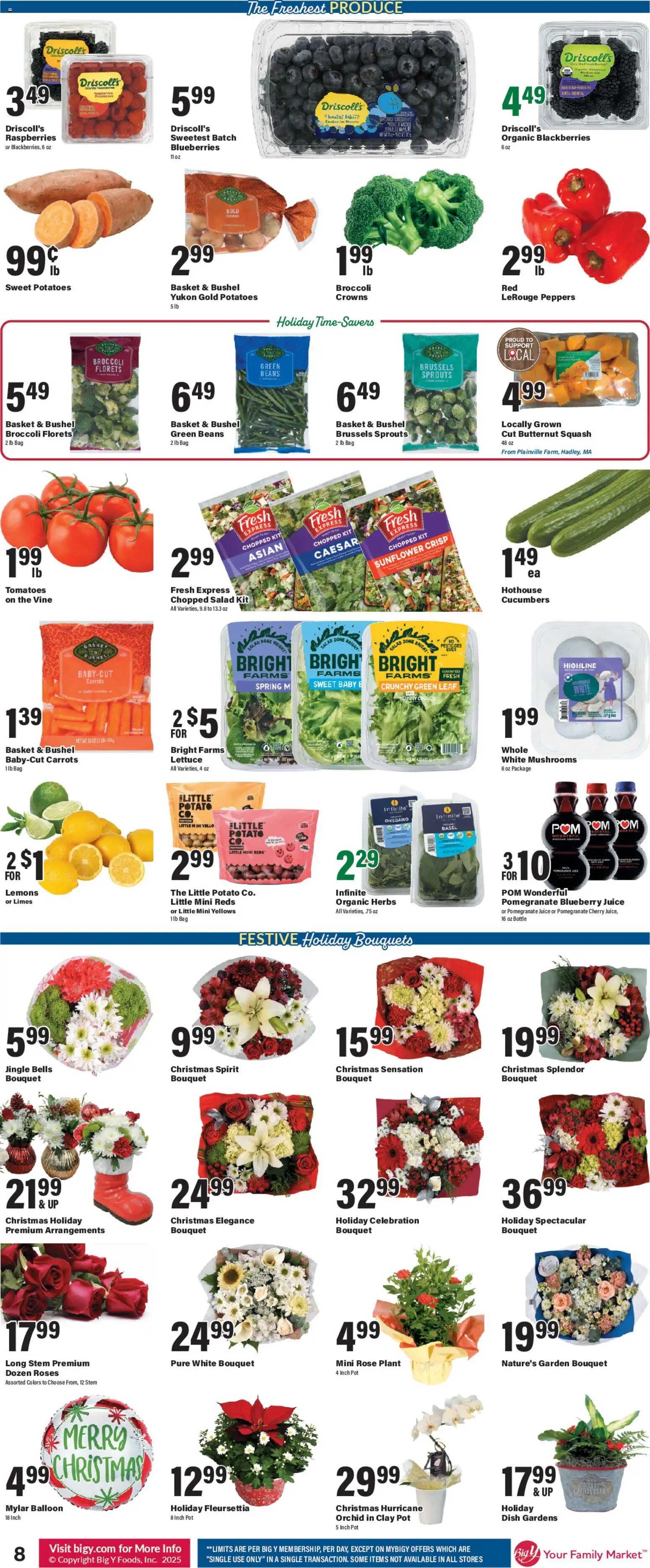Big Y Weekly Ad - valid from 18.12.2025 | Page: 11 | Products: Cucumbers, Salad, Potatoes, Bag