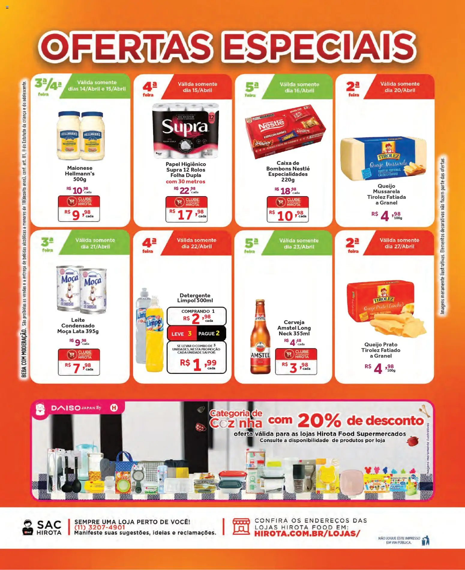 Hirota Food Folheto - válido de 15.04.2026 | Página: 6 | Produtos: Fósforo, Queijo, Cálcio, Papel higiênico