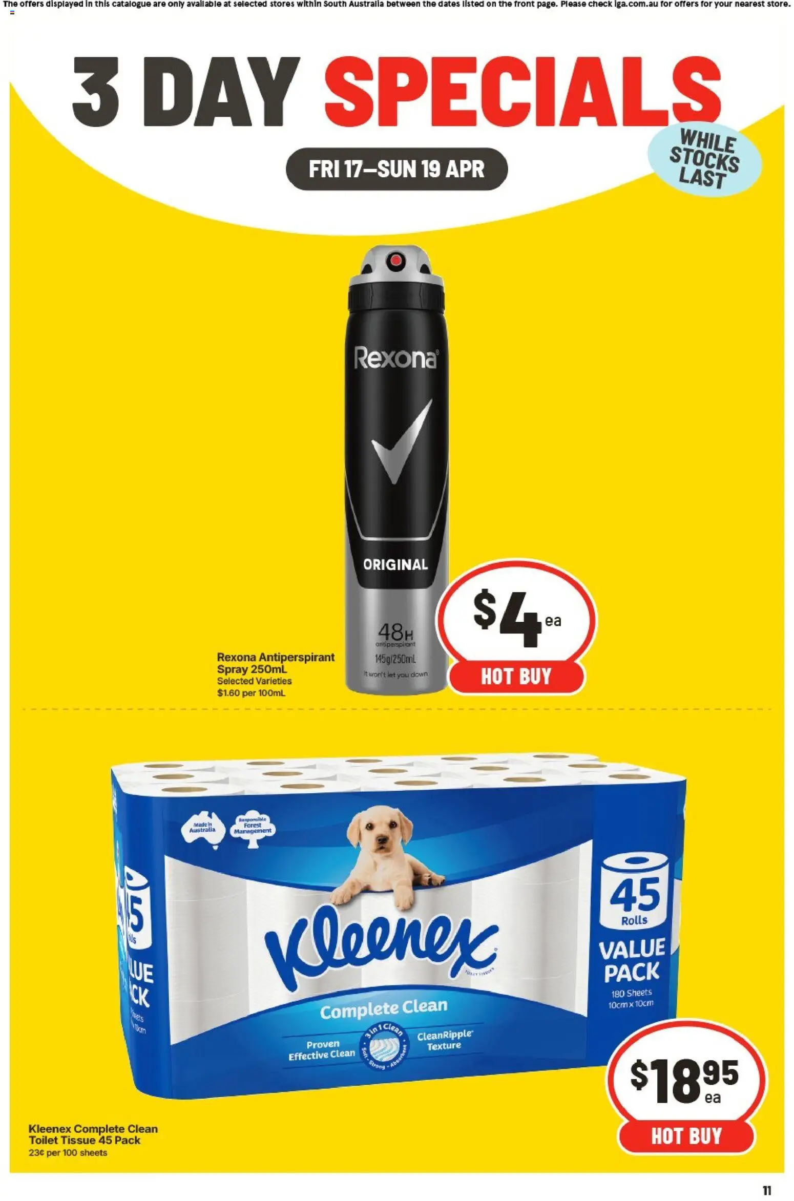 IGA catalogue - valid from 17.04.2026 | Page: 4 | Products: Toilet, Antiperspirant