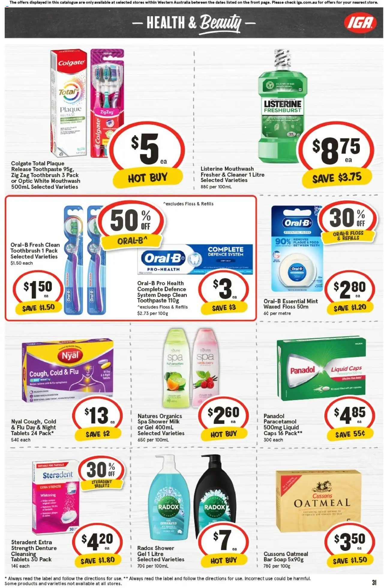 IGA catalogue - valid from 22.10.2025 | Page: 34 | Products: Couch, Cleaner, Milk, Mouthwash