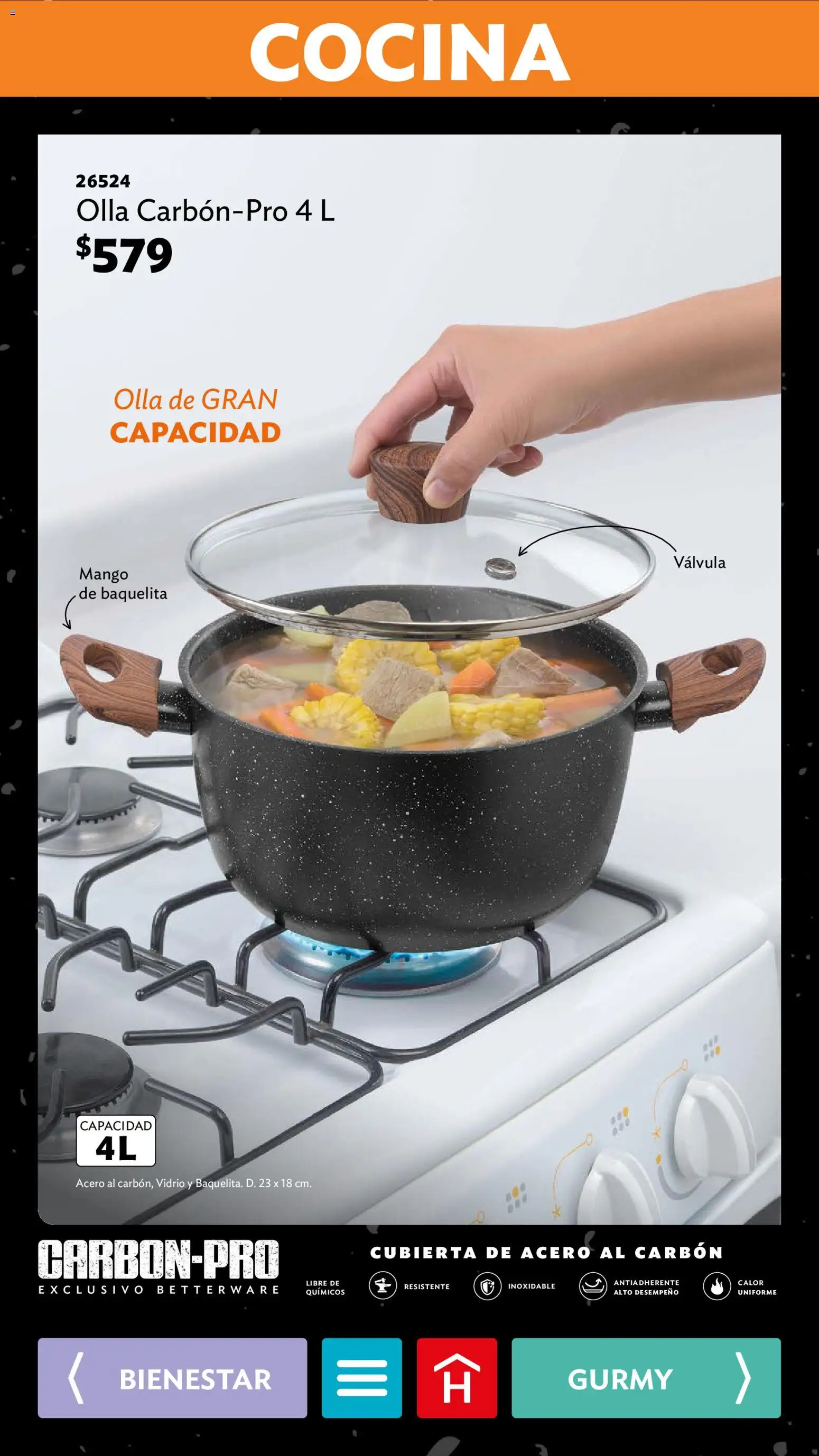 Nuevas ofertas de Betterware válidas en toda la República Mexicana desde el 04.05.2026. ¡Encuentra las mejores ofertas en Betterware campaña 5 2026! | Página: 32 | Productos: Mango, Cocina, Válvula, Olla