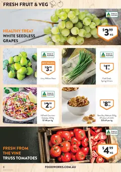 Preview of Foodworks catalogue VIC - valid from 04.03.2026 | Page: 8 | Products: Tomatoes, Onions, Grapes