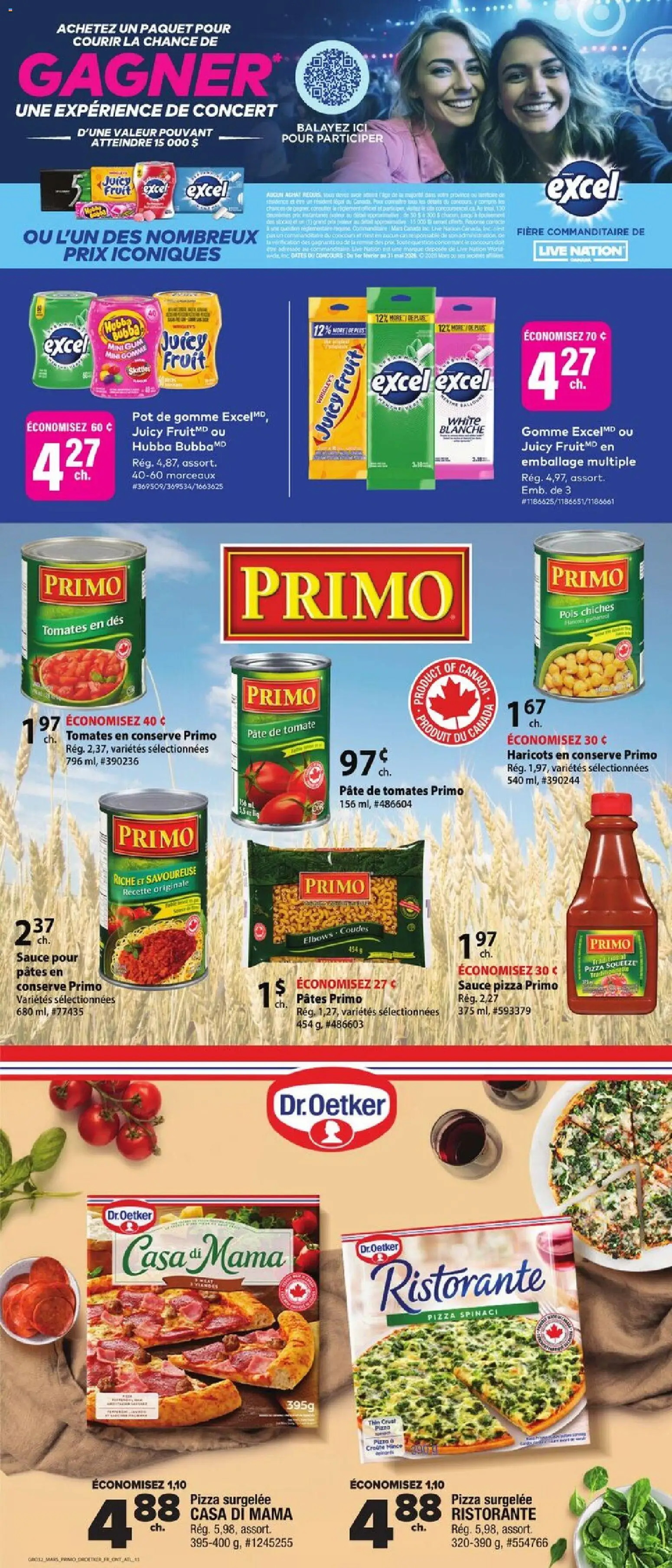 Giant Tiger flyer valid from 11.03.2026 | Page: 15 | Products: Pasta, Pizza, Tomatoes