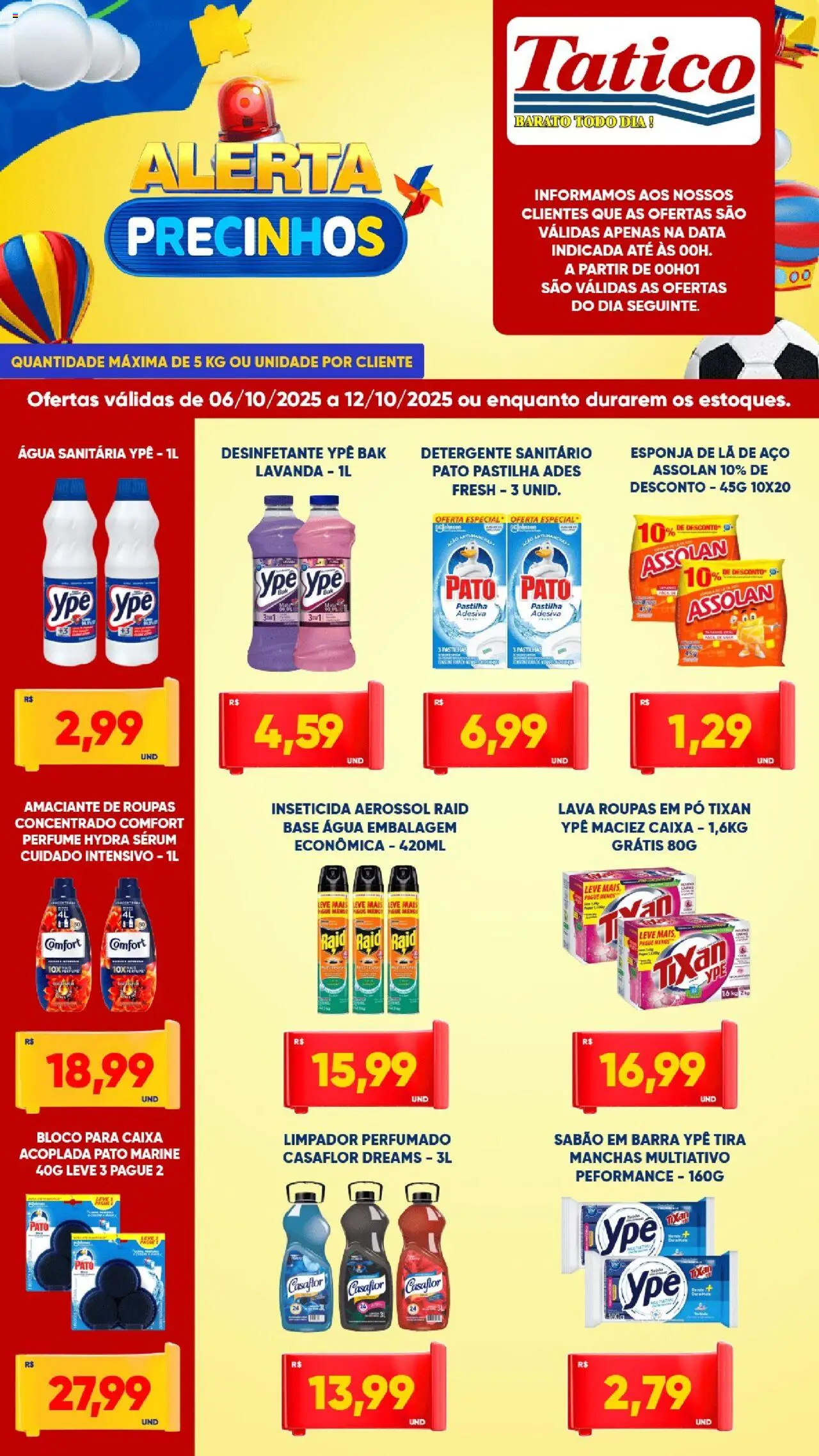 Tatico Folheto - válido de 06.10.2025 | Página: 6 | Produtos: Sabão em barra, Sabão, Amaciante, Desinfetante