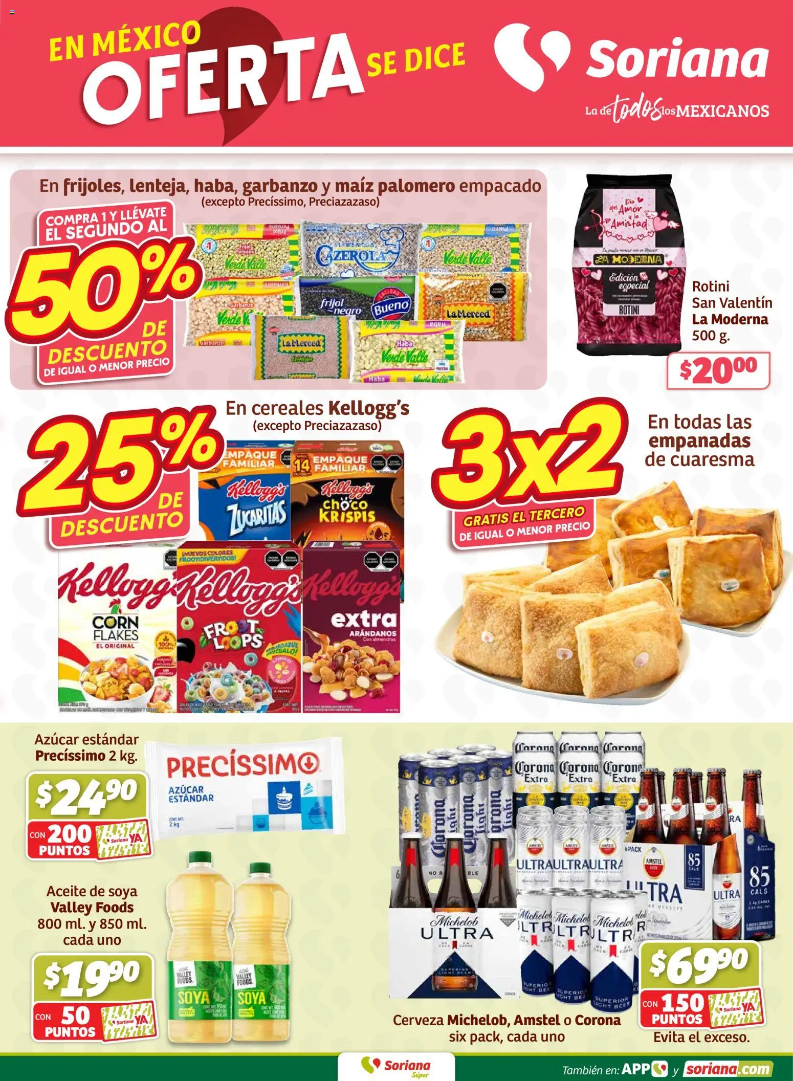Nuevas ofertas de Soriana válidas en toda la República Mexicana desde el 12.02.2026. ¡Encuentra las mejores ofertas en Soriana - Fin de Semana Súper: Saltillo y Torreón! | Página: 3 | Productos: Almendras, Aceite, Arándanos, Cereales
