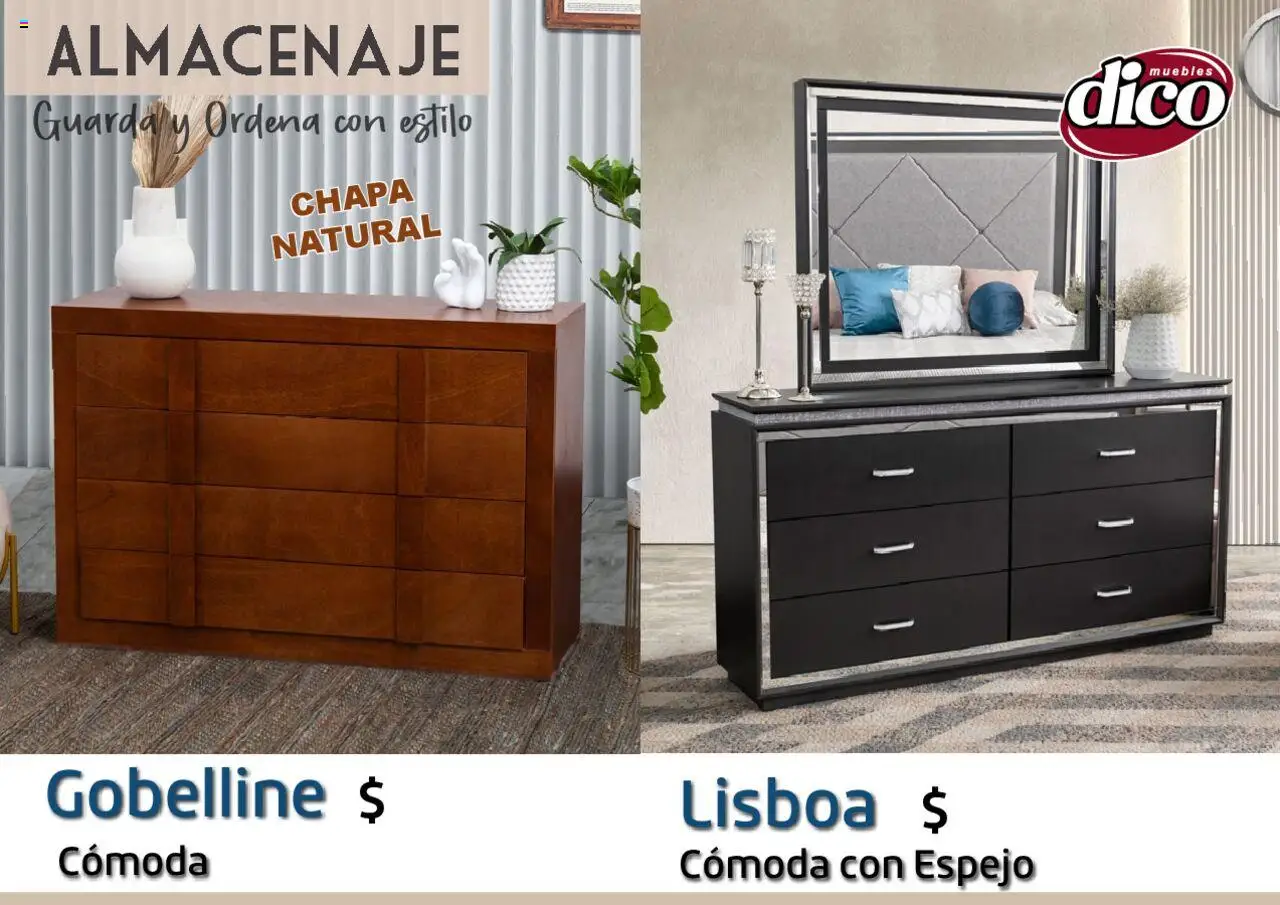 Nuevas ofertas de Muebles Dico válidas en toda la República Mexicana desde el 12.02.2025. ¡Encuentra las mejores ofertas en Muebles Dico catálogo Almacenaje! | Página: 47 | Productos: Chapa, Espejo
