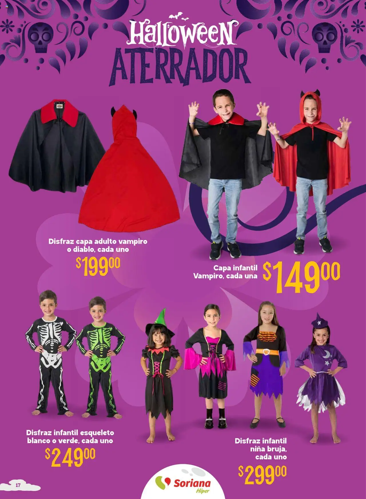 Nuevas ofertas de Soriana válidas en toda la República Mexicana desde el 25.09.2025. ¡Encuentra las mejores ofertas en Soriana - Halloween y Día de Muertos Híper Nacional! | Página: 17