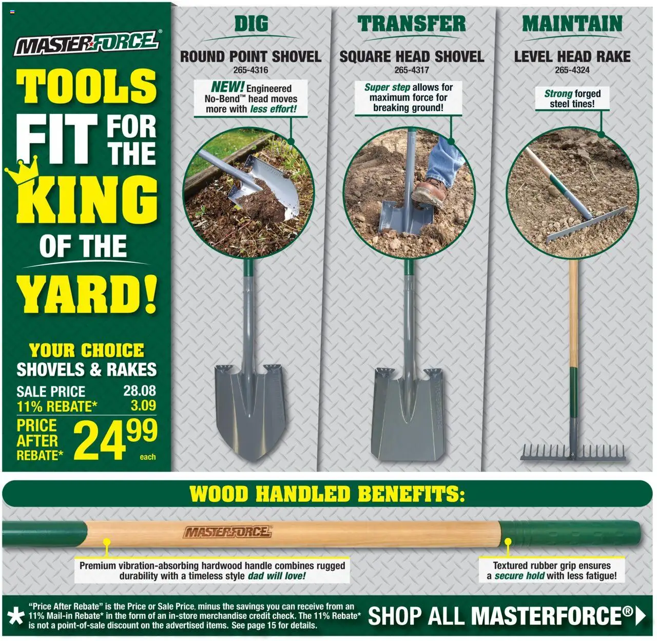 Menards Weekly Ad - valid from 04.06.2025 | Page: 13 | Products: Rake, Shovel