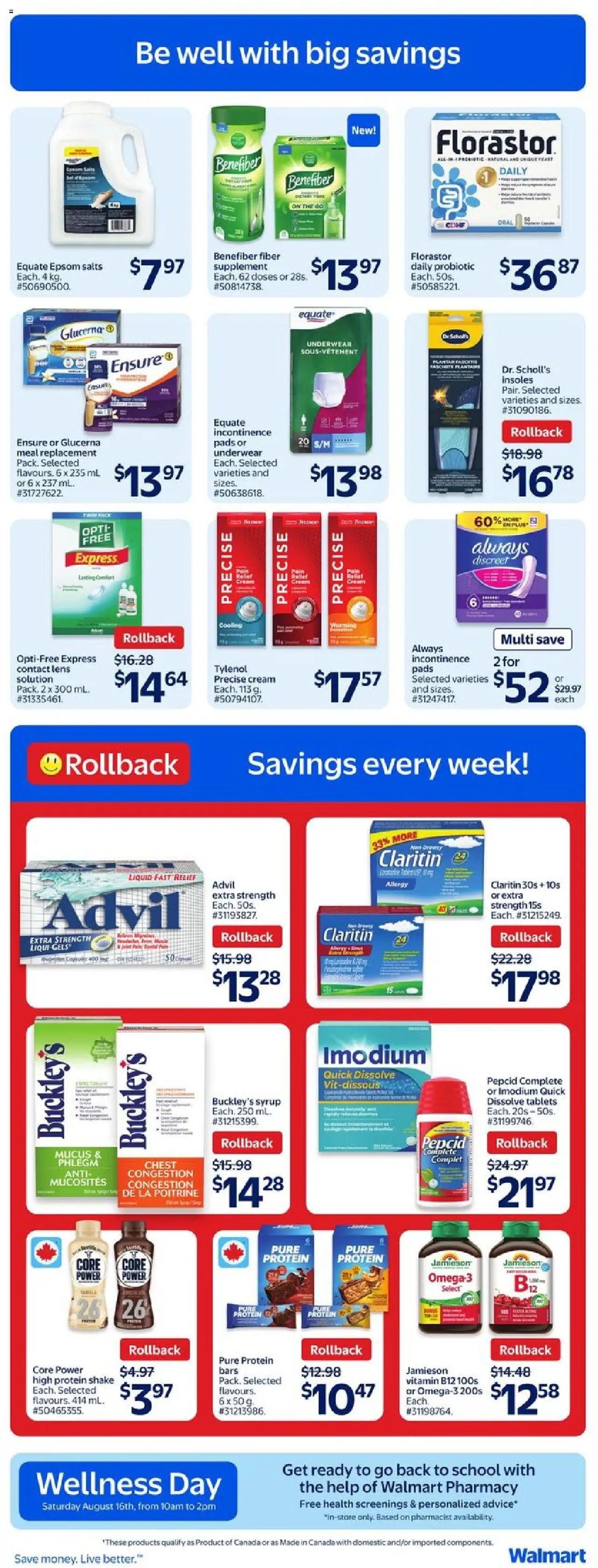 Walmart flyer valid from 14.08.2025 | Page: 9 | Products: Cream, Underwear