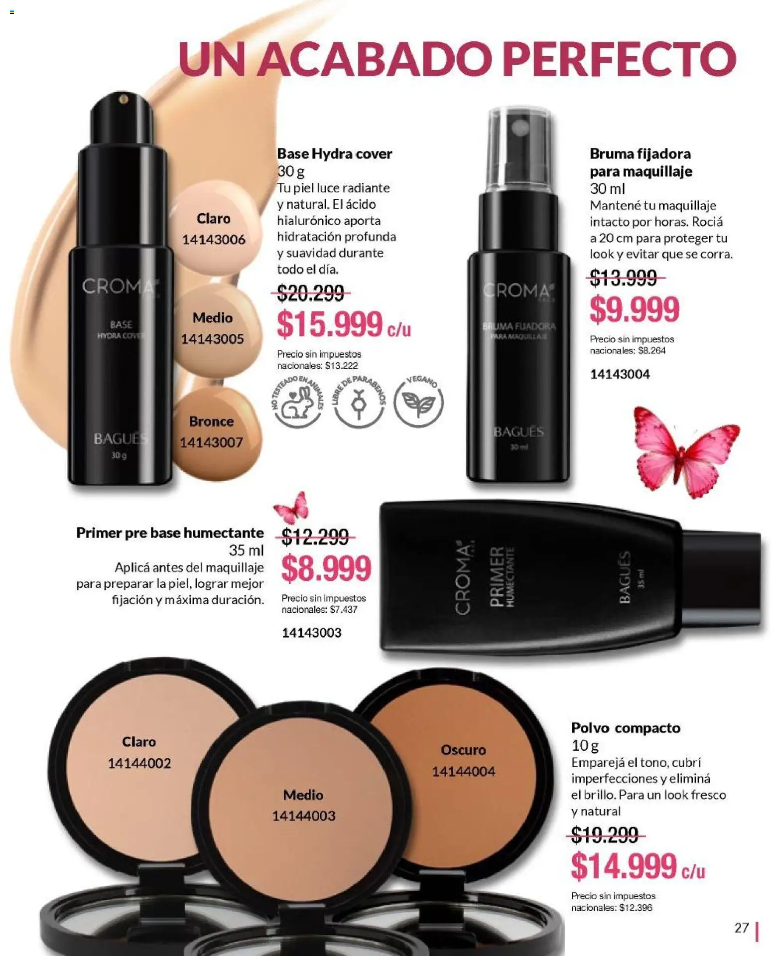 Bagués - Catálogo │ válido desde el 09.02.2026 | Página: 27 | Productos: Maquillaje, Polvo, Polvo compacto, Pre base