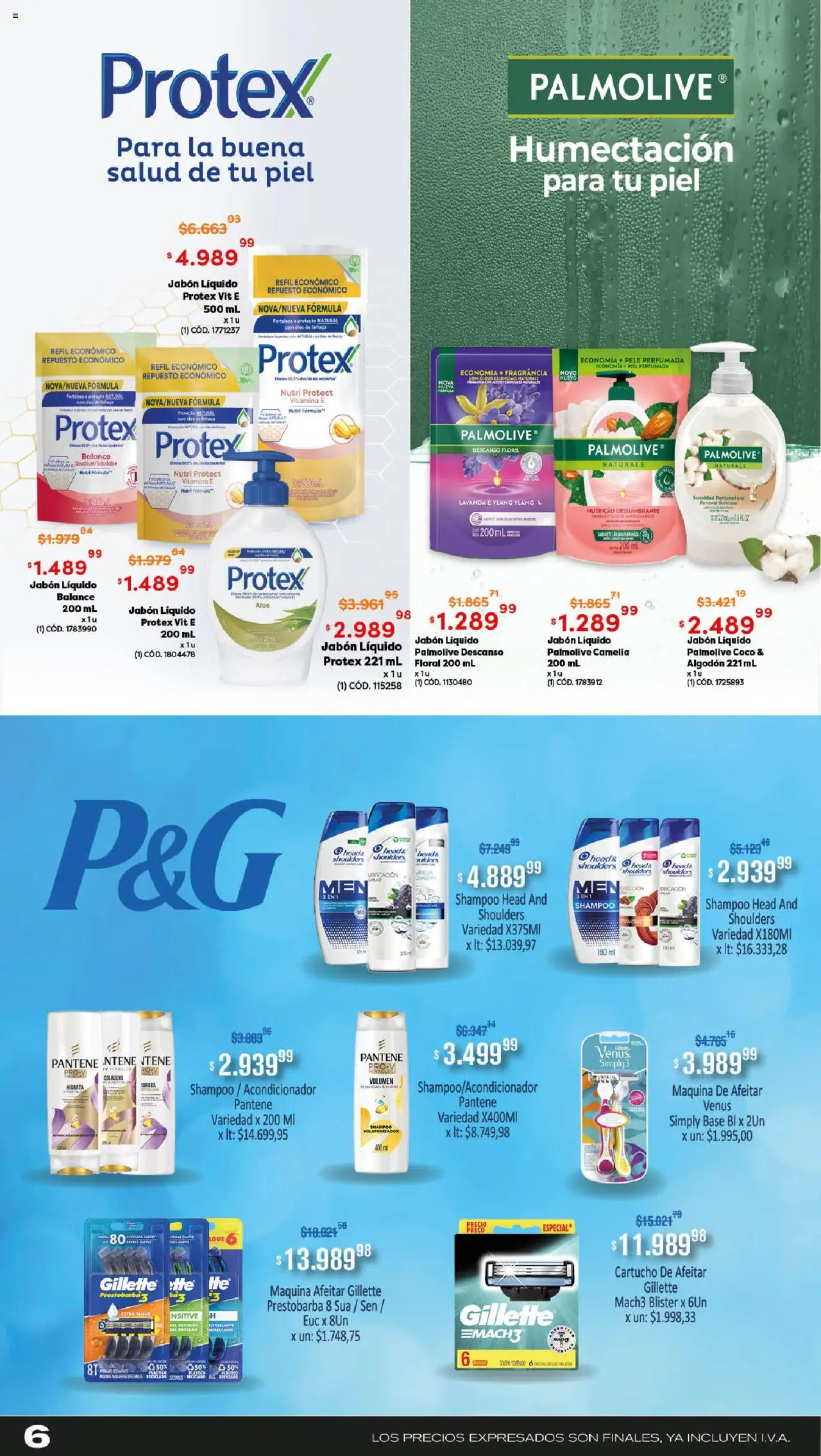 Makro ofertas Especiales │ válido desde el 31.07.2025 | Página: 6 | Productos: Algodón, Maquina de afeitar, Jabón líquido, Acondicionador