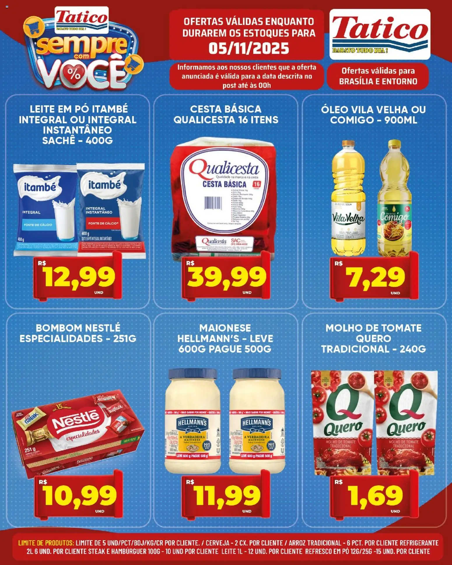 Tatico Folheto - válido de 05.11.2025 | Página: 3 | Produtos: Molho de tomate, Arroz, Cálcio, Refrigerante