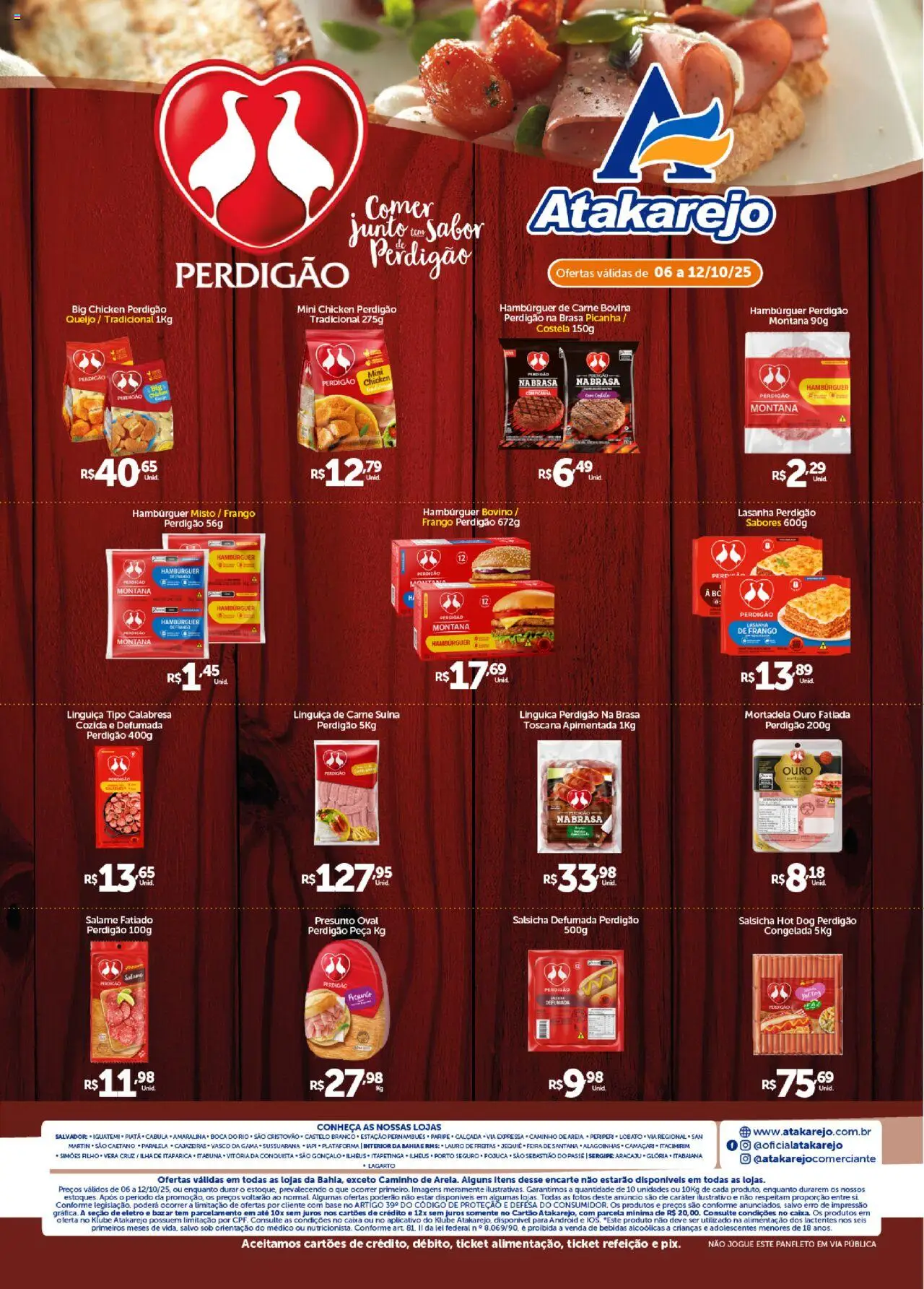 Atakarejo Folheto - válido de 06.10.2025 | Página: 2 | Produtos: Linguiça, Presunto, Carne, Hambúrguer