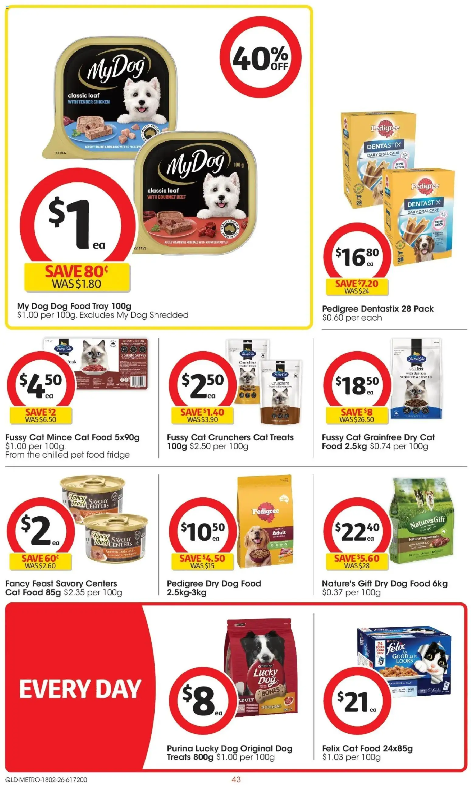 Coles catalogue - valid from 18.02.2026 | Page: 43 | Products: Oil, Chicken, Olive oil, Dog food