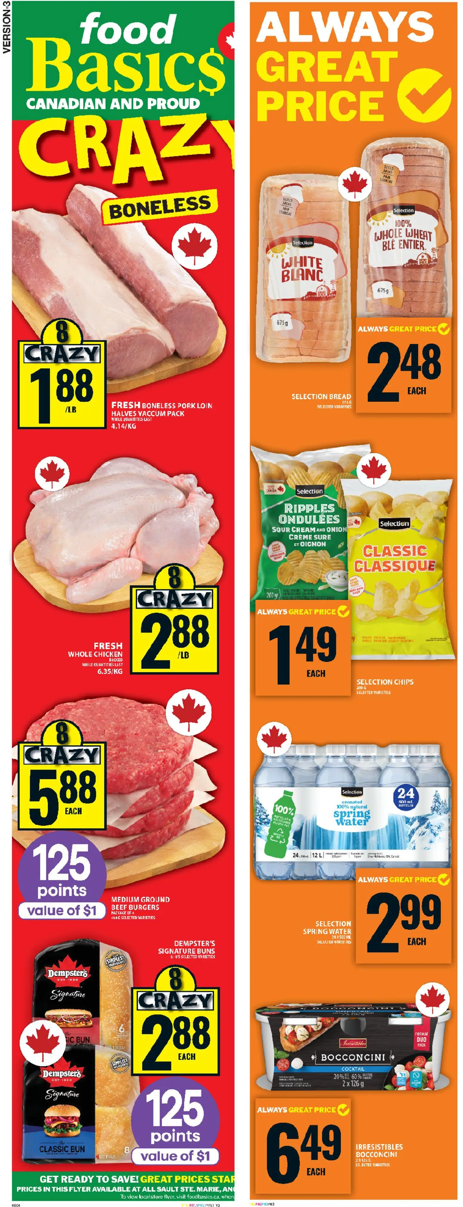 Food Basics flyer valid from 30.04.2026 | Page: 2 | Products: Beef, Chips, Bread, Pork