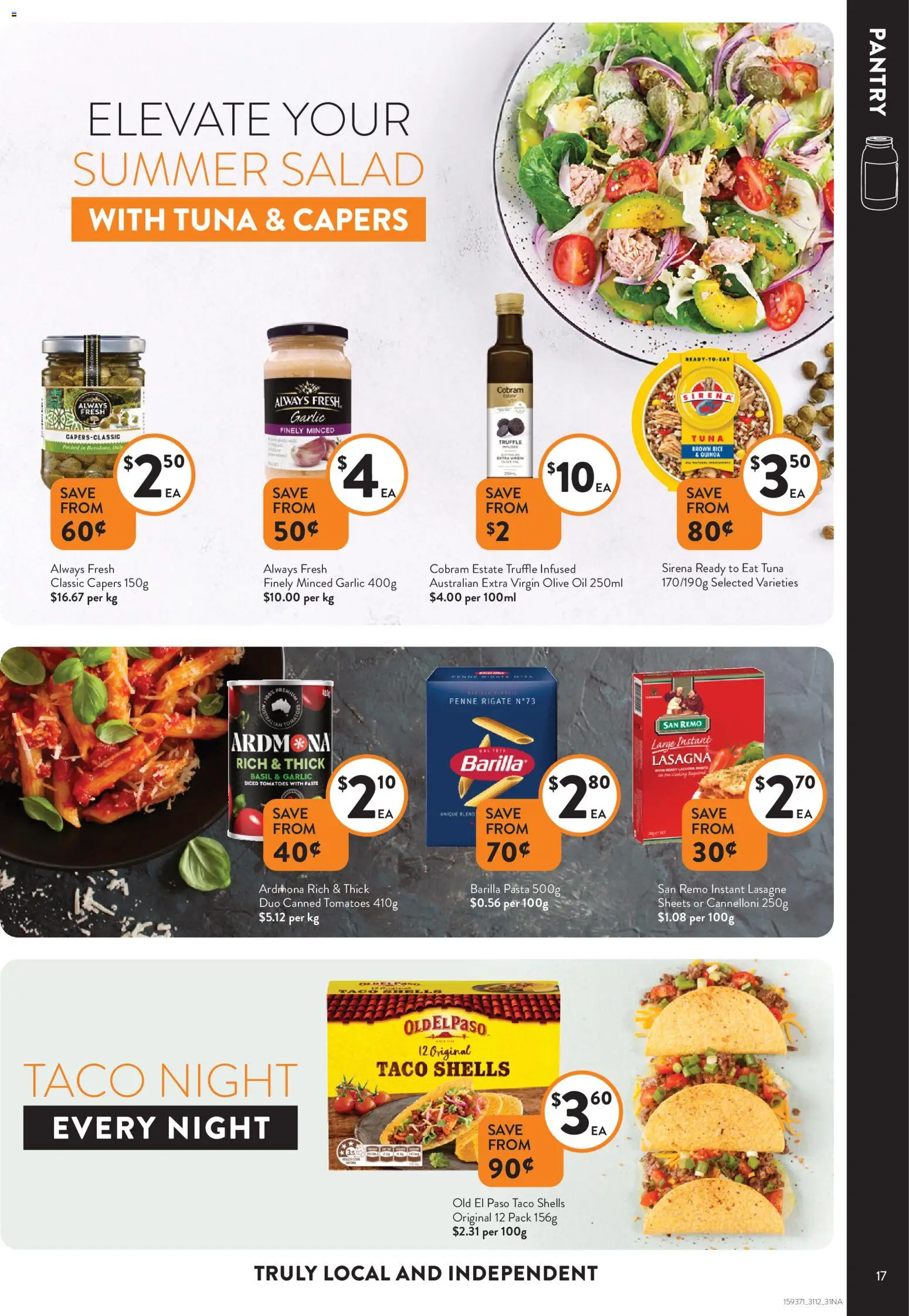 Foodworks catalogue - valid from 31.12.2025 | Page: 17 | Products: Rice, Pasta, Olive oil, Tuna