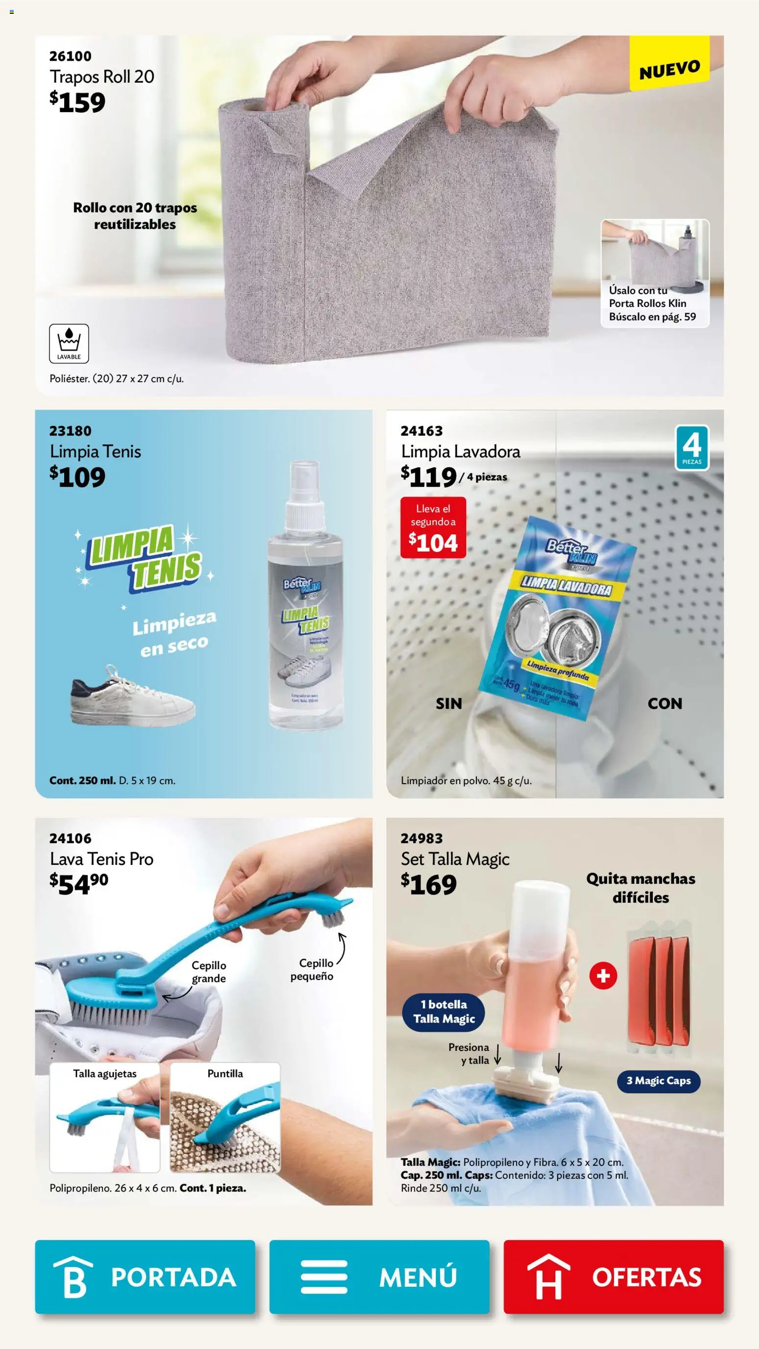 Nuevas ofertas de Betterware válidas en toda la República Mexicana desde el 02.02.2026. ¡Encuentra las mejores ofertas en Betterware campaña 2 2026! | Página: 103 | Productos: Tenis, Cepillo, Limpiador, Botella