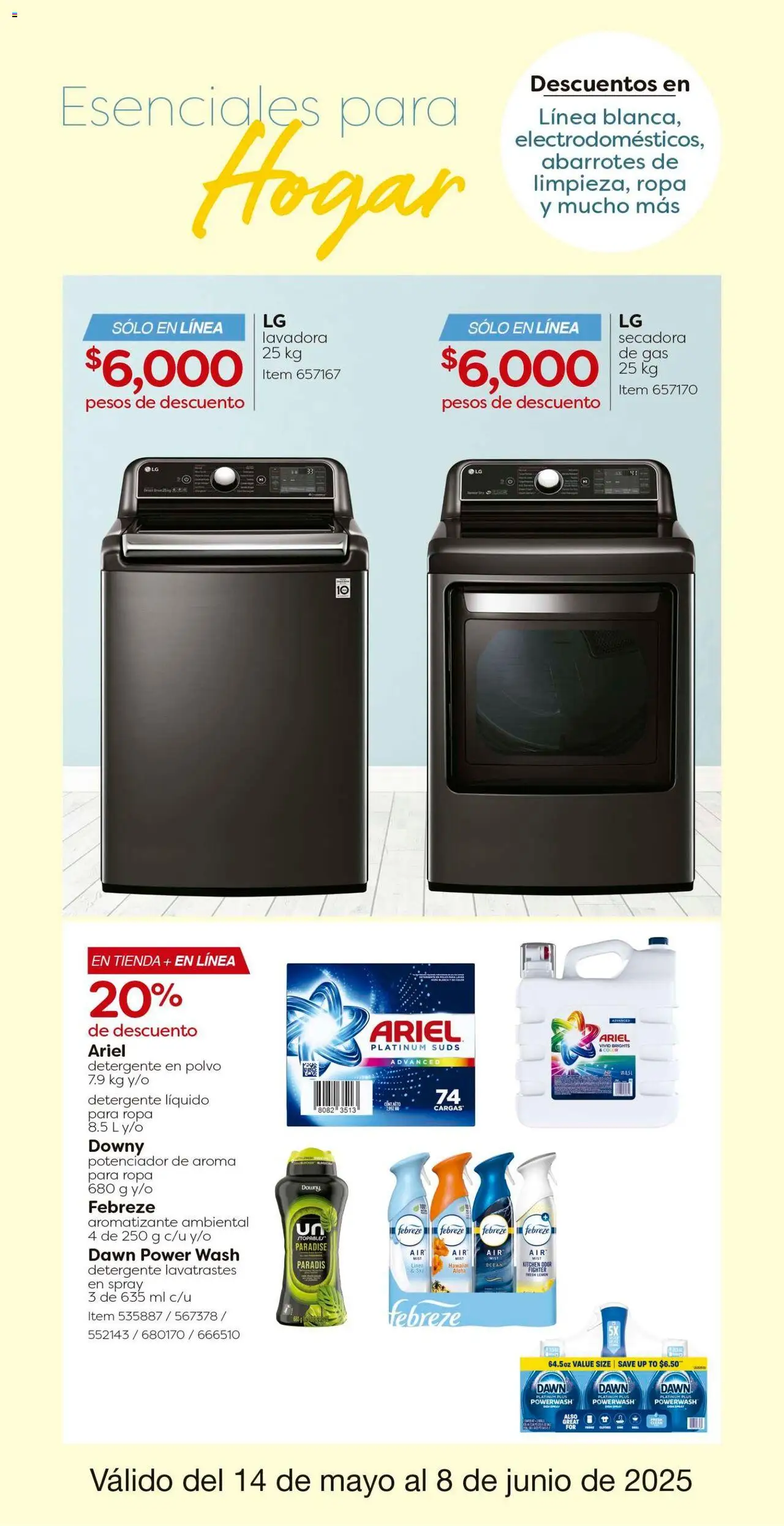 Nuevas ofertas de Costco válidas en toda la República Mexicana desde el 14.05.2025. ¡Encuentra las mejores ofertas en Costco catálogo! | Página: 8 | Productos: Detergente, Secadora, Lavadora, Polvo