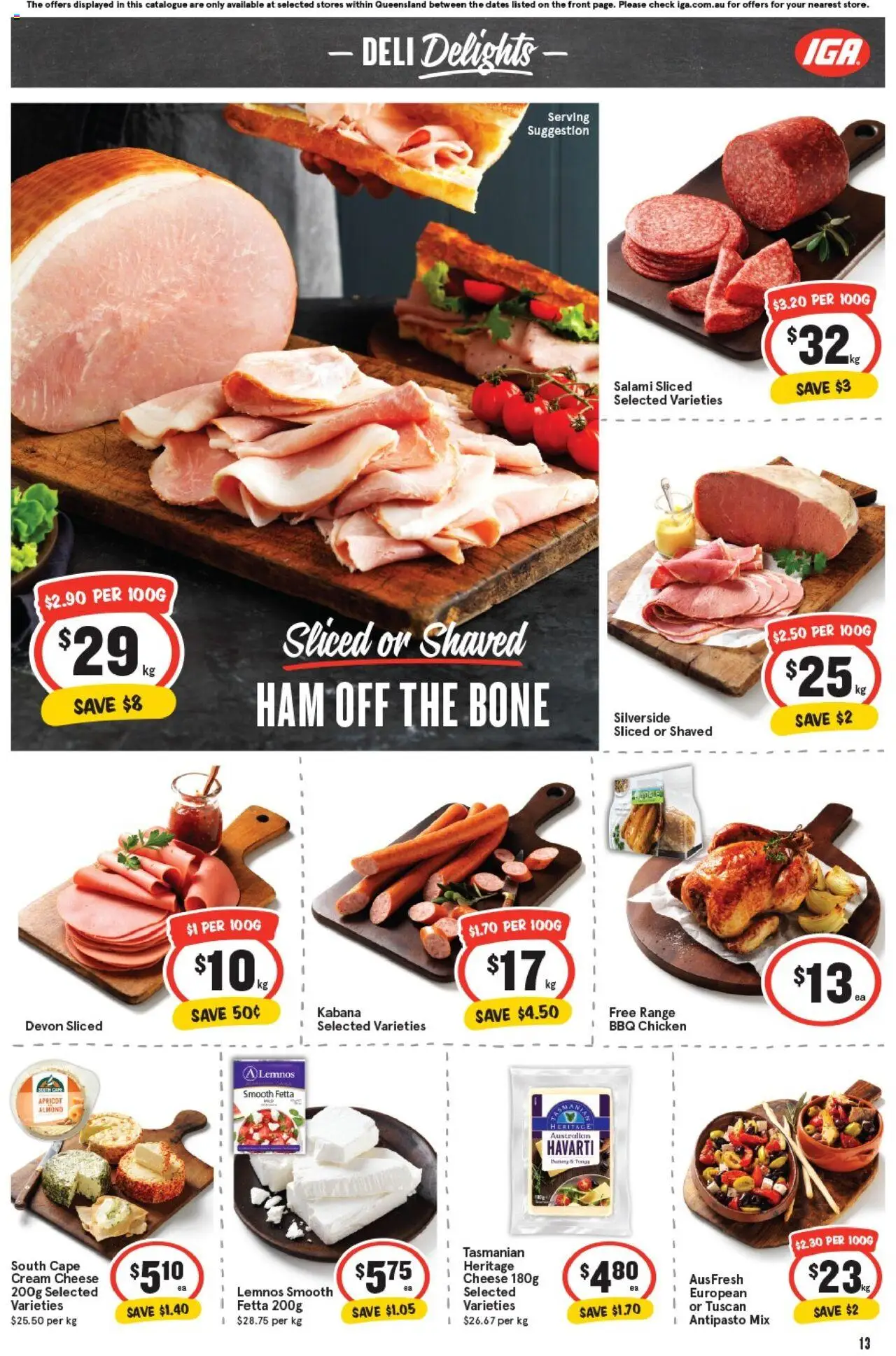 IGA catalogue - valid from 22.10.2025 | Page: 16 | Products: Cheese, Salami, Ham, Cream
