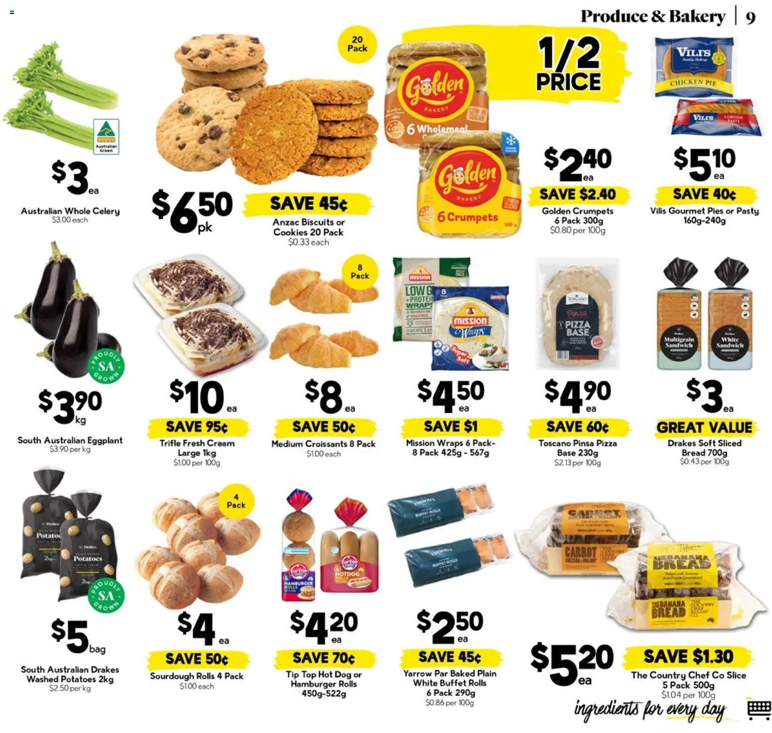 Drakes catalogue - valid from 28.01.2026 | Page: 9 | Products: Crumpets, Chicken, Cream, Pies