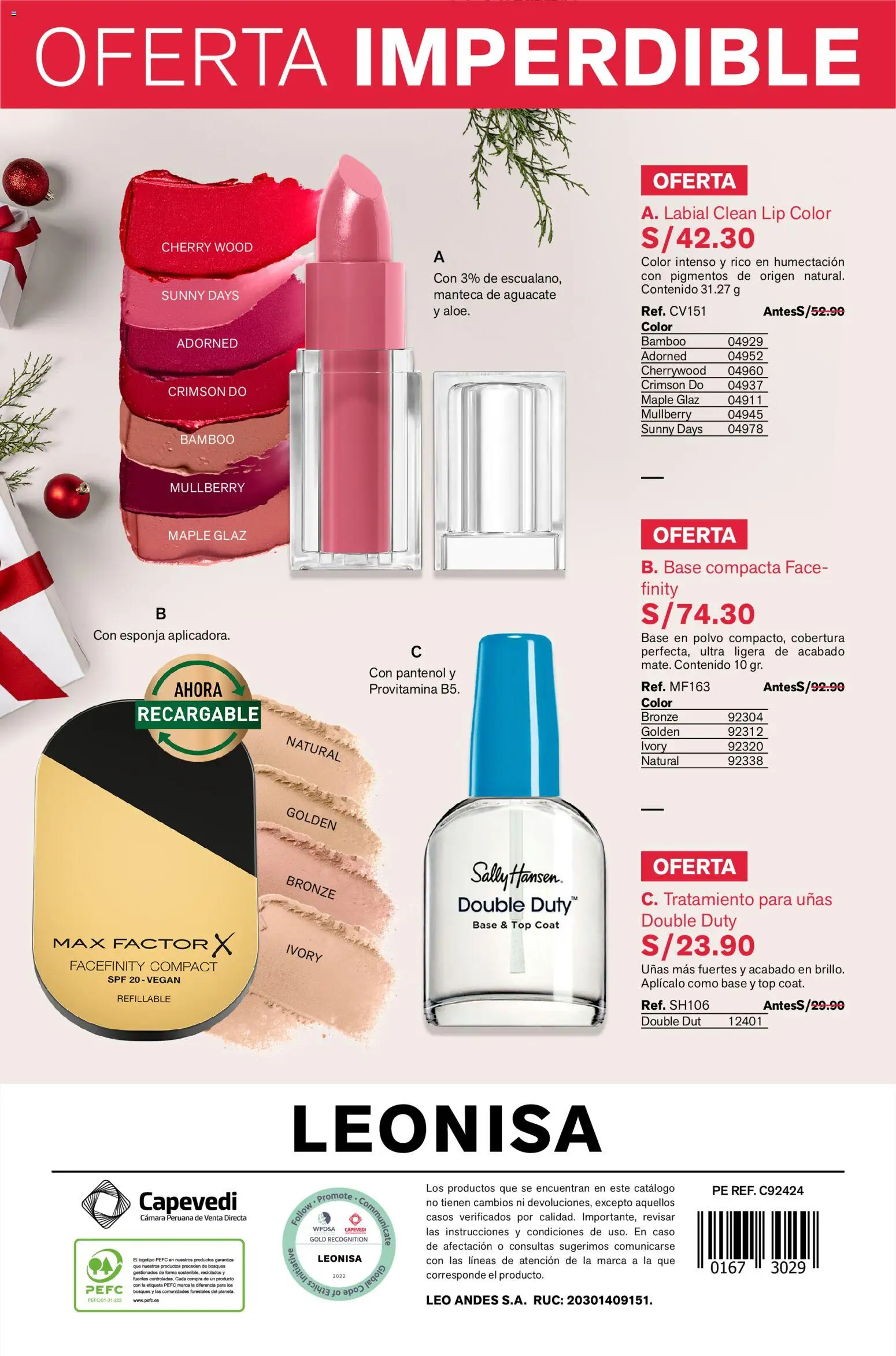 Catálogo Leonisa válido desde 05.12.2025 | Página: 82 | Productos: Esponja, Cámara, Polvo