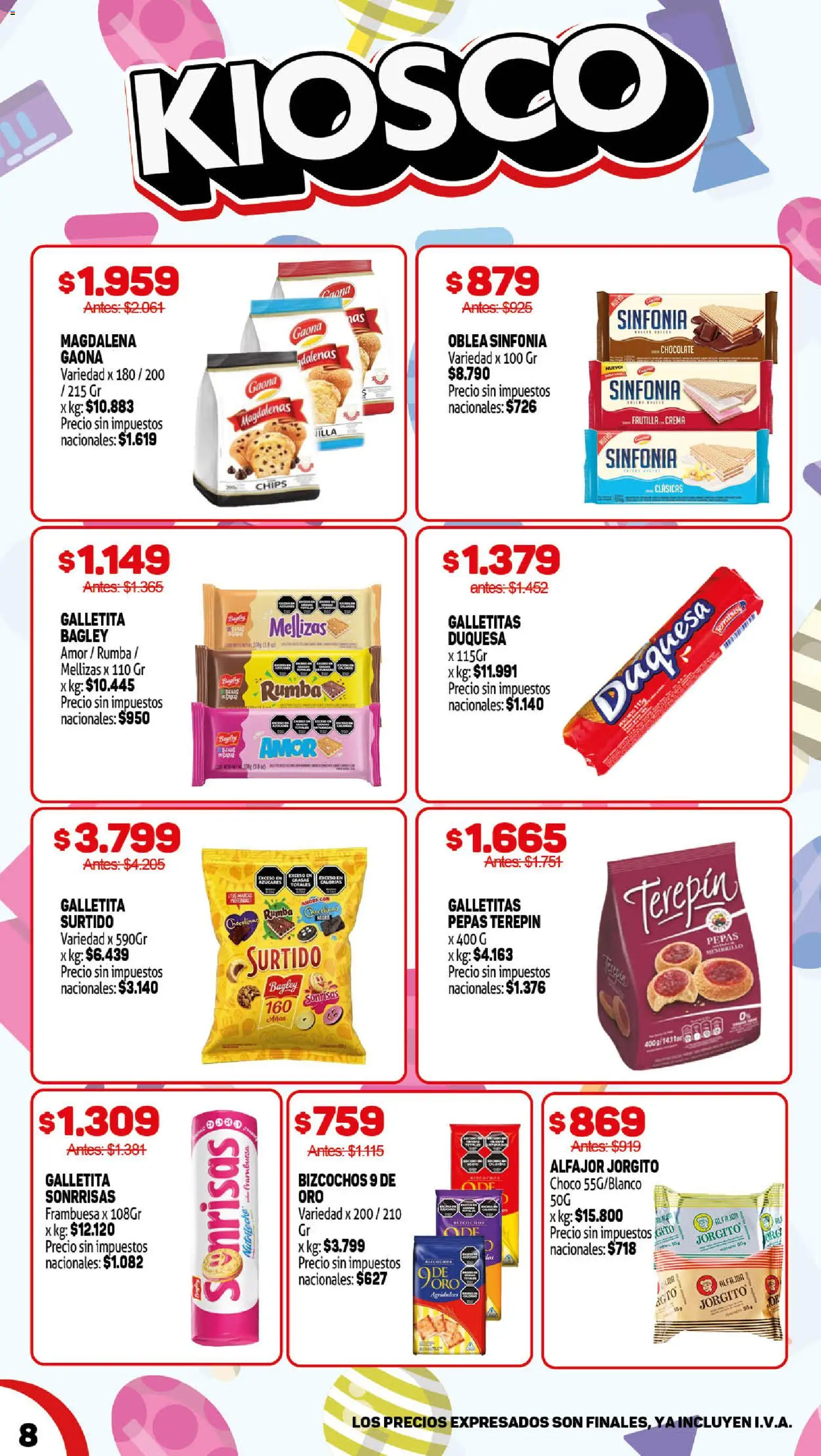 Makro ofertas │ válido desde el 19.02.2026 | Página: 8 | Productos: Galletitas, Frutilla, Magdalena, Crema