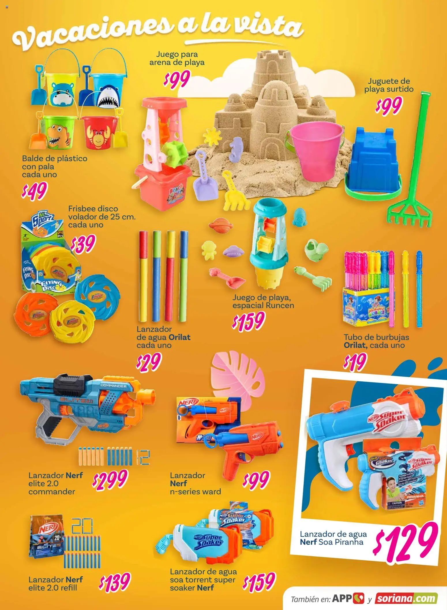 Nuevas ofertas de Soriana válidas en toda la República Mexicana desde el 26.02.2026. ¡Encuentra las mejores ofertas en Soriana folleto! | Página: 11 | Productos: Pala, Agua, Juego, Disco