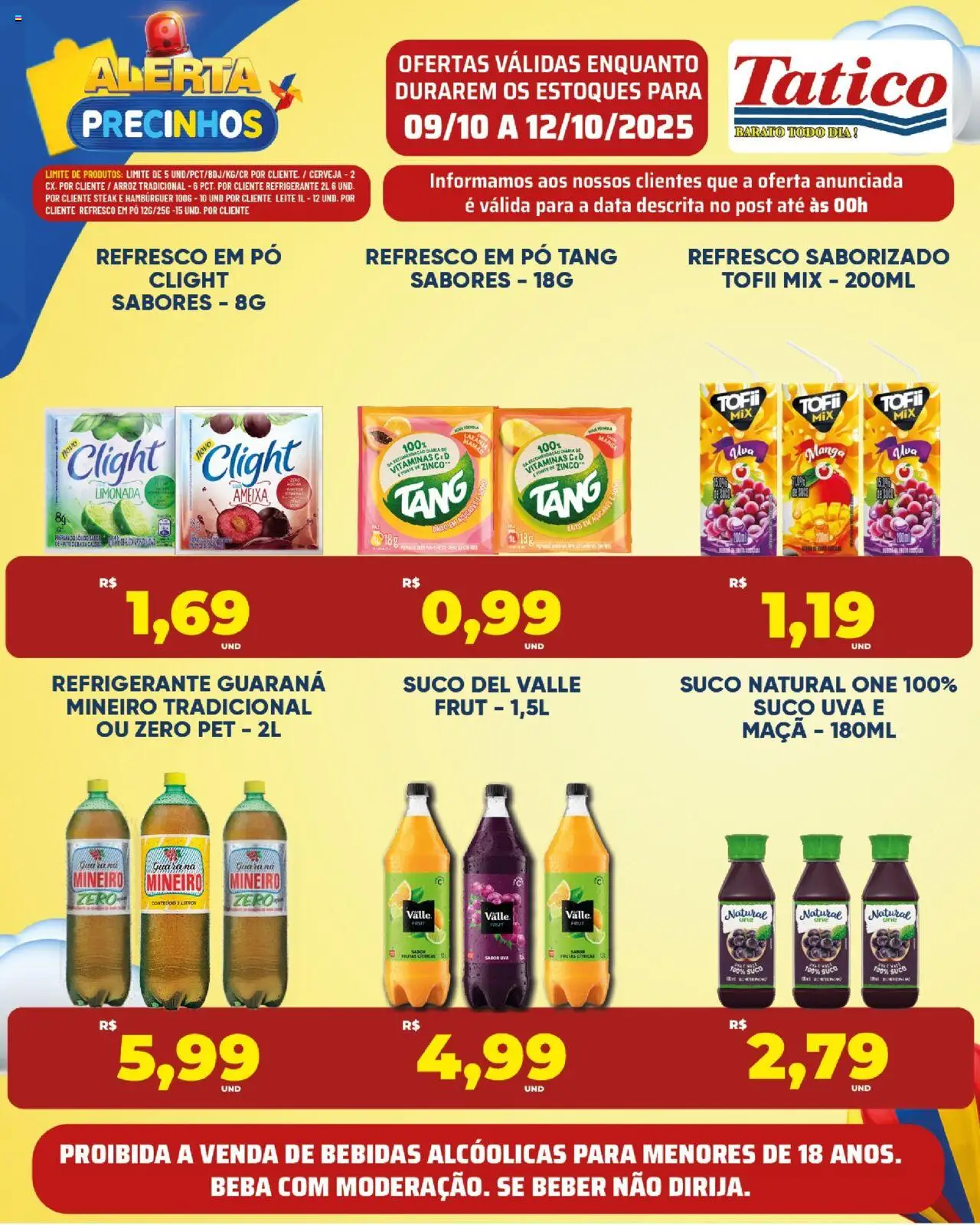 Tatico Folheto - válido de 10.10.2025 | Página: 32 | Produtos: Leite, Suco, Arroz, Refrigerante