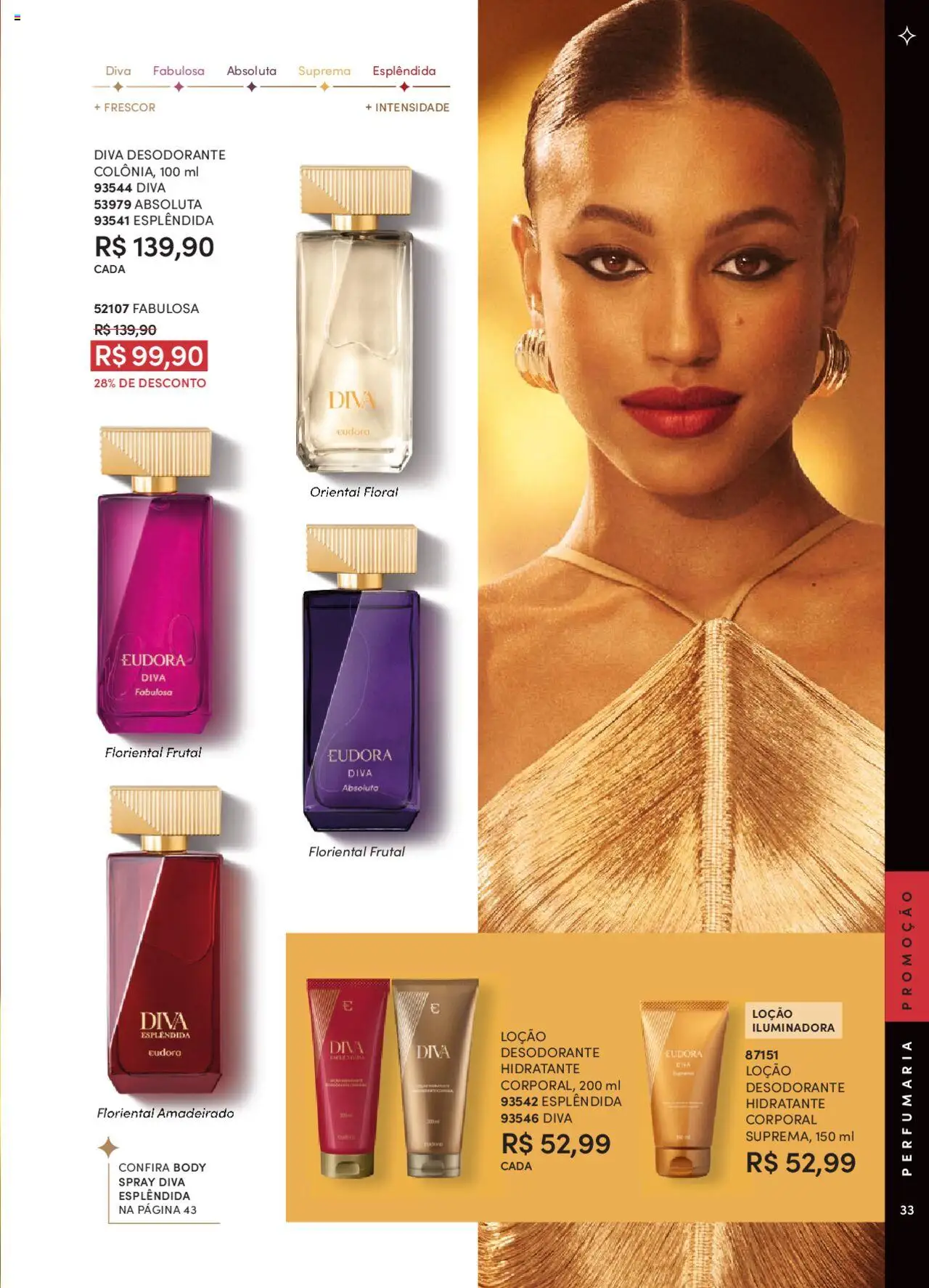 Eudora Folheto - válido de 07.10.2025 | Página: 33 | Produtos: Desodorante, Body