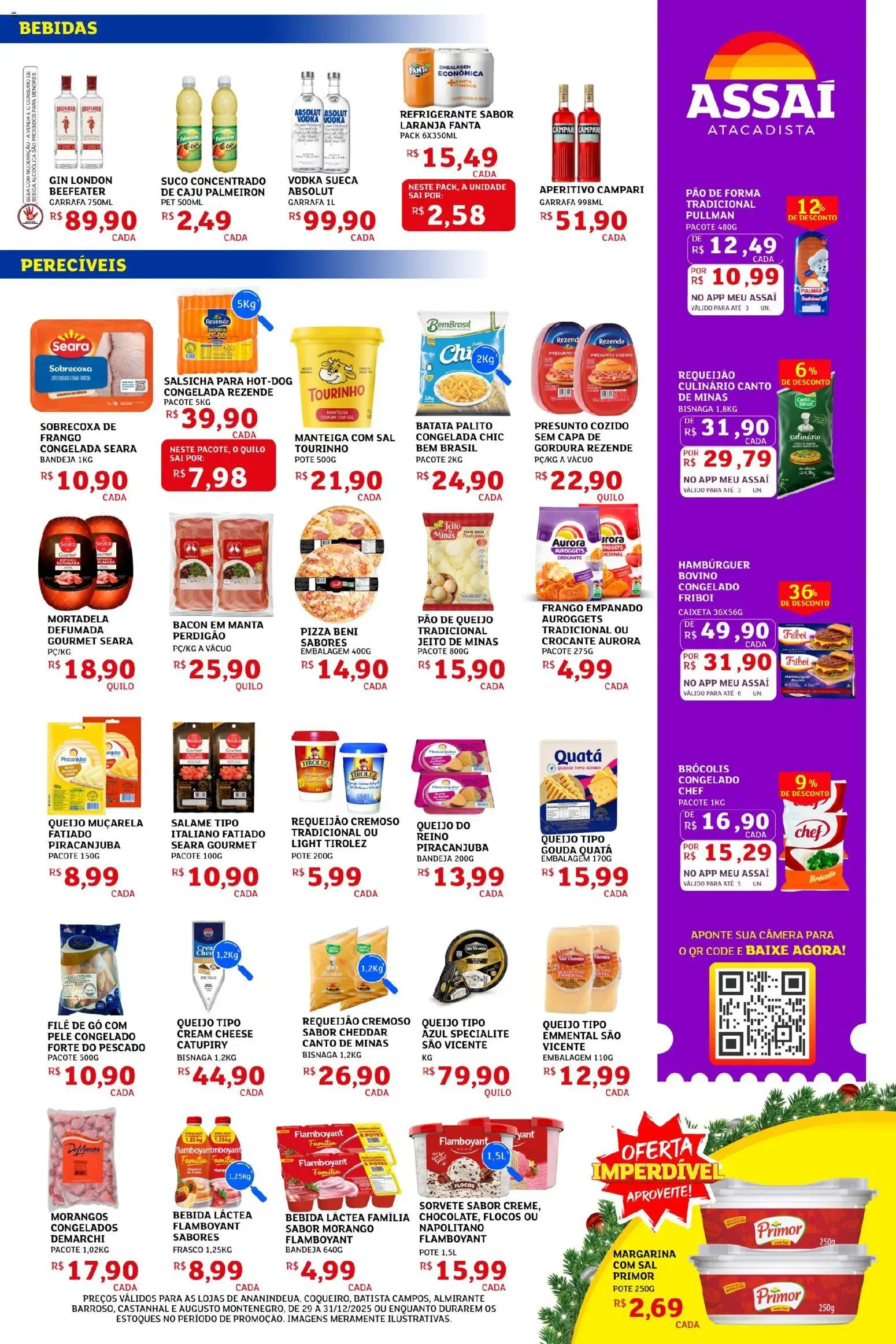 Assaí Atacadista Folheto - válido de 29.12.2025 | Página: 3 | Produtos: Pão de forma, Flocos, Bandeja, Potes