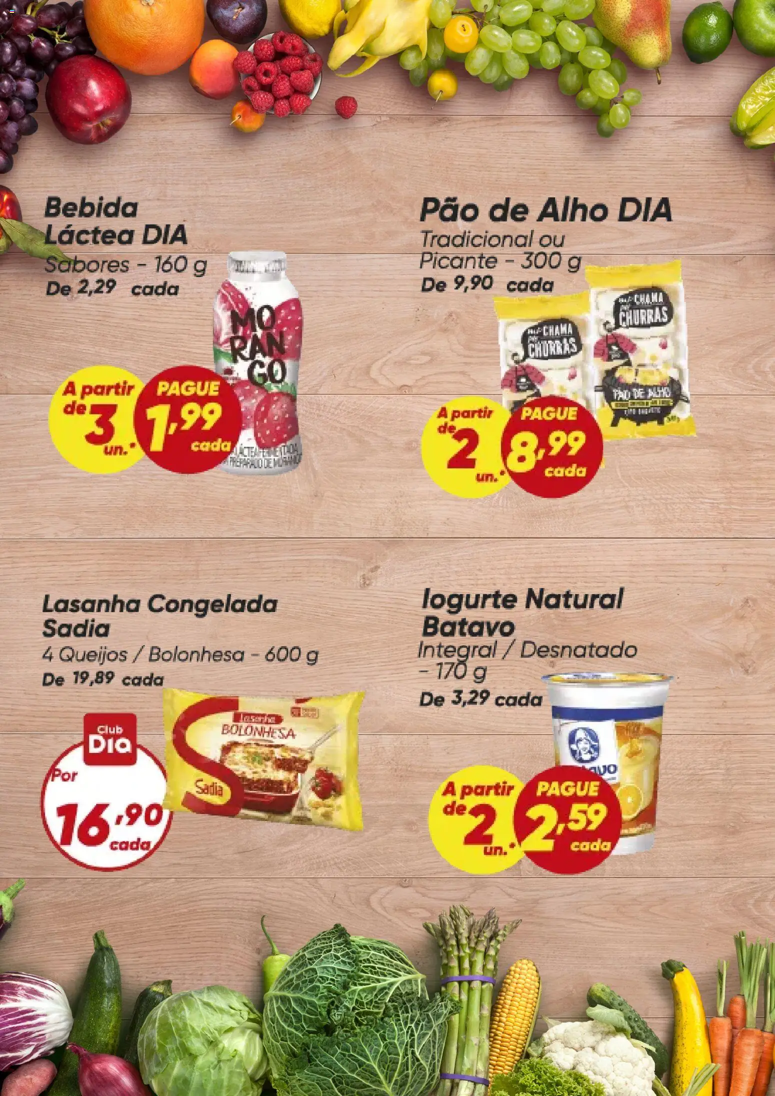 Dia Folheto - válido de 12.02.2026 | Página: 5 | Produtos: Alho, Pão, Lasanha, Bebida