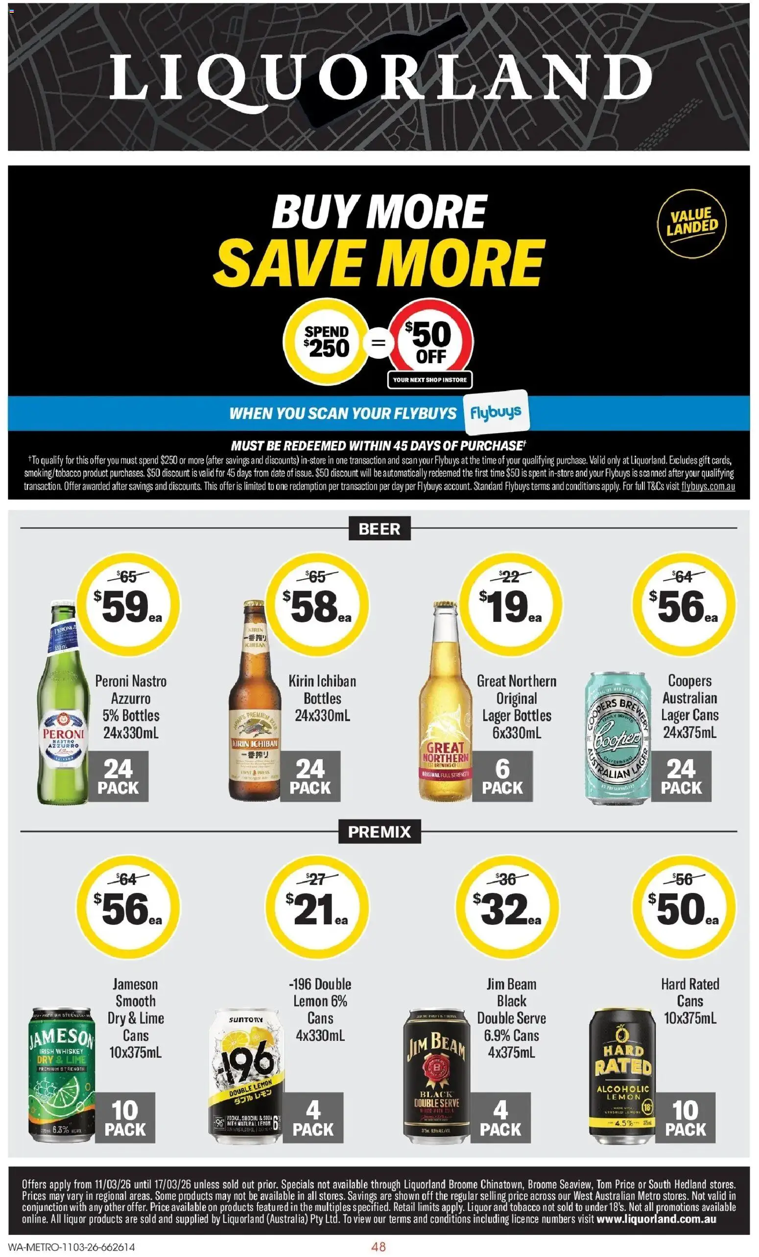 Coles catalogue - valid from 10.03.2026 | Page: 48 | Products: Beer, Lemon, Lime, Press