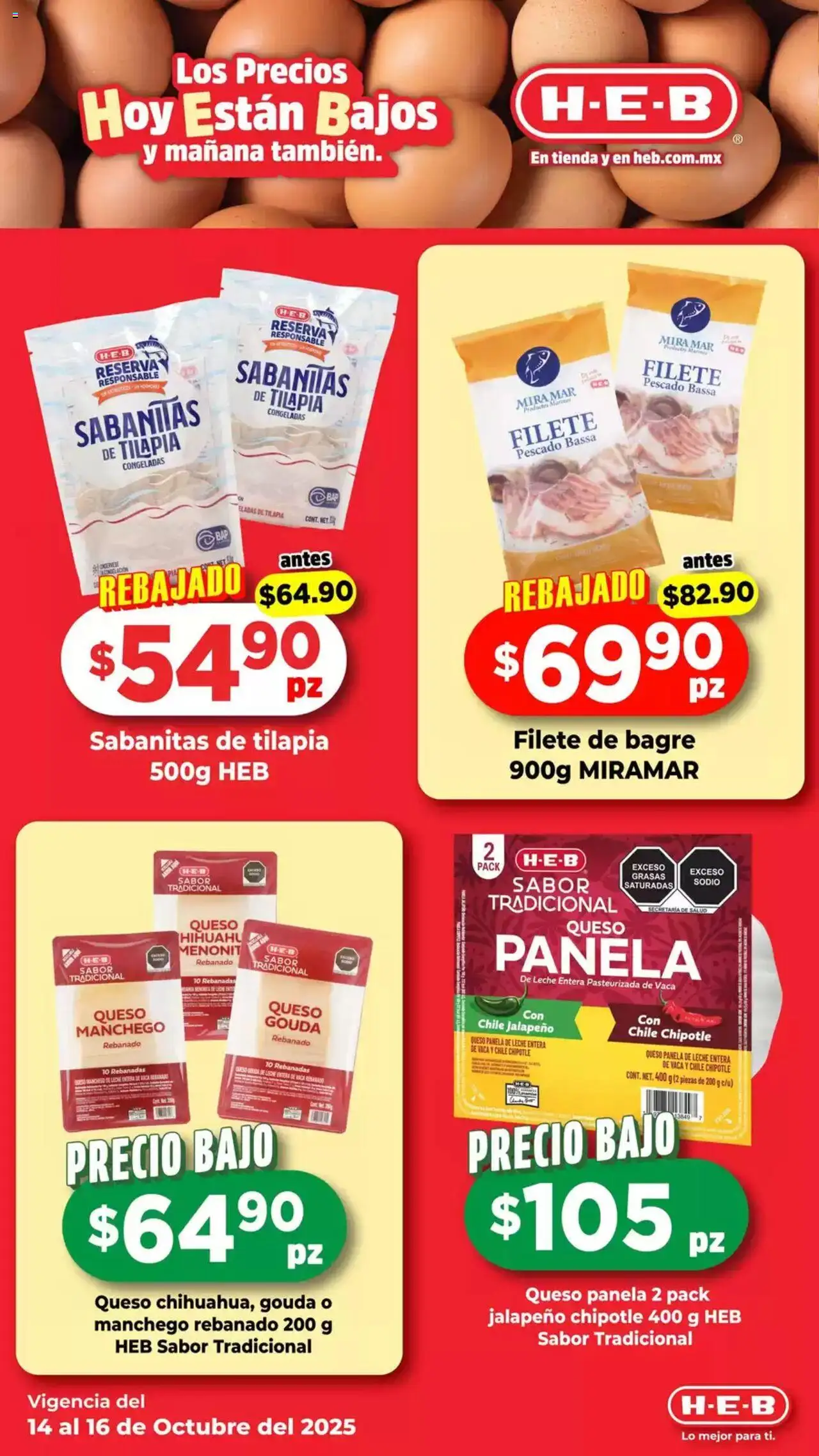 Nuevas ofertas de H-E-B válidas en toda la República Mexicana desde el 14.10.2025. ¡Encuentra las mejores ofertas en H-E-B - Folleto! | Página: 2 | Productos: Leche, Queso