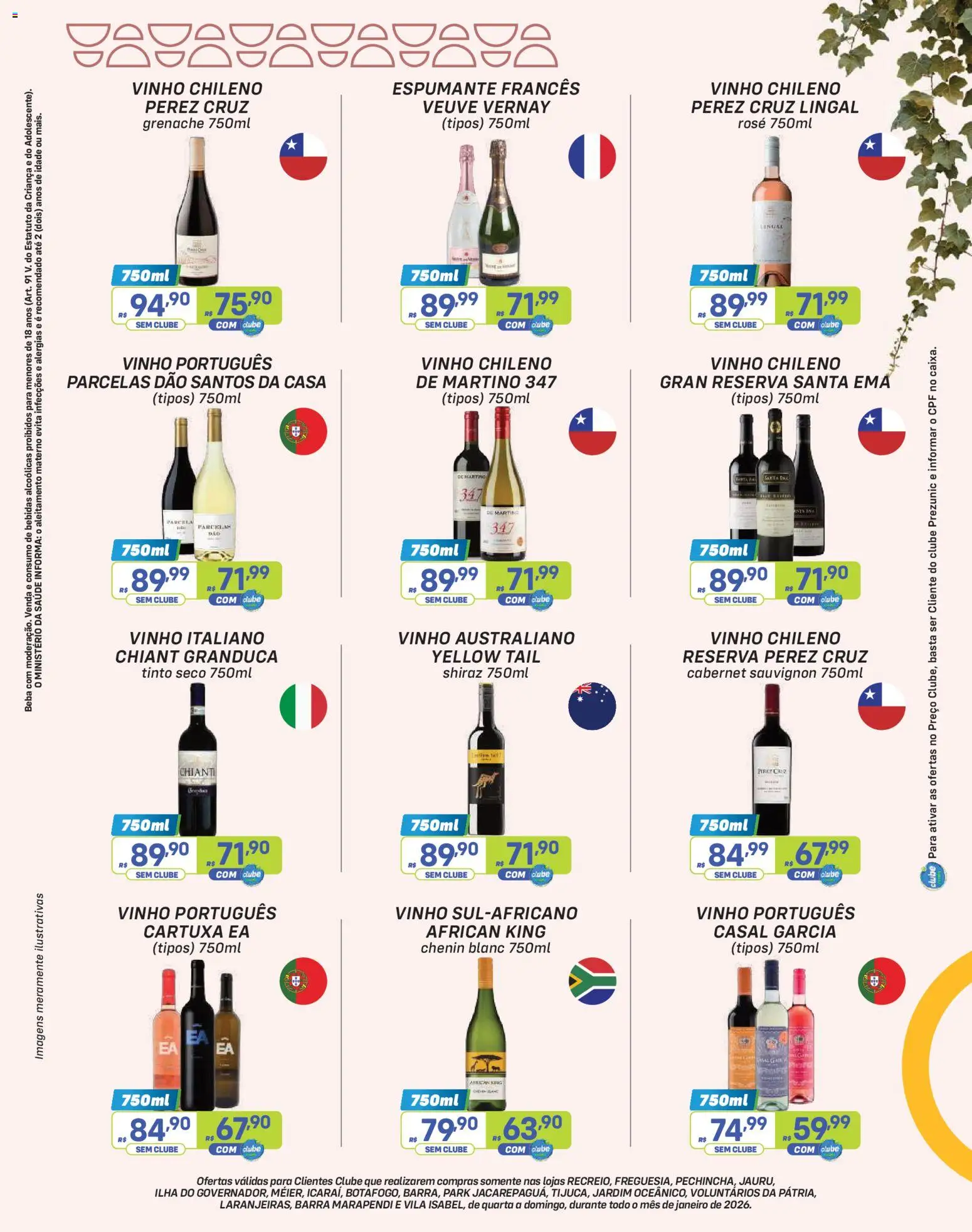 Prezunic Folheto - válido de 01.01.2026 | Página: 5 | Produtos: Espumante, Vinho