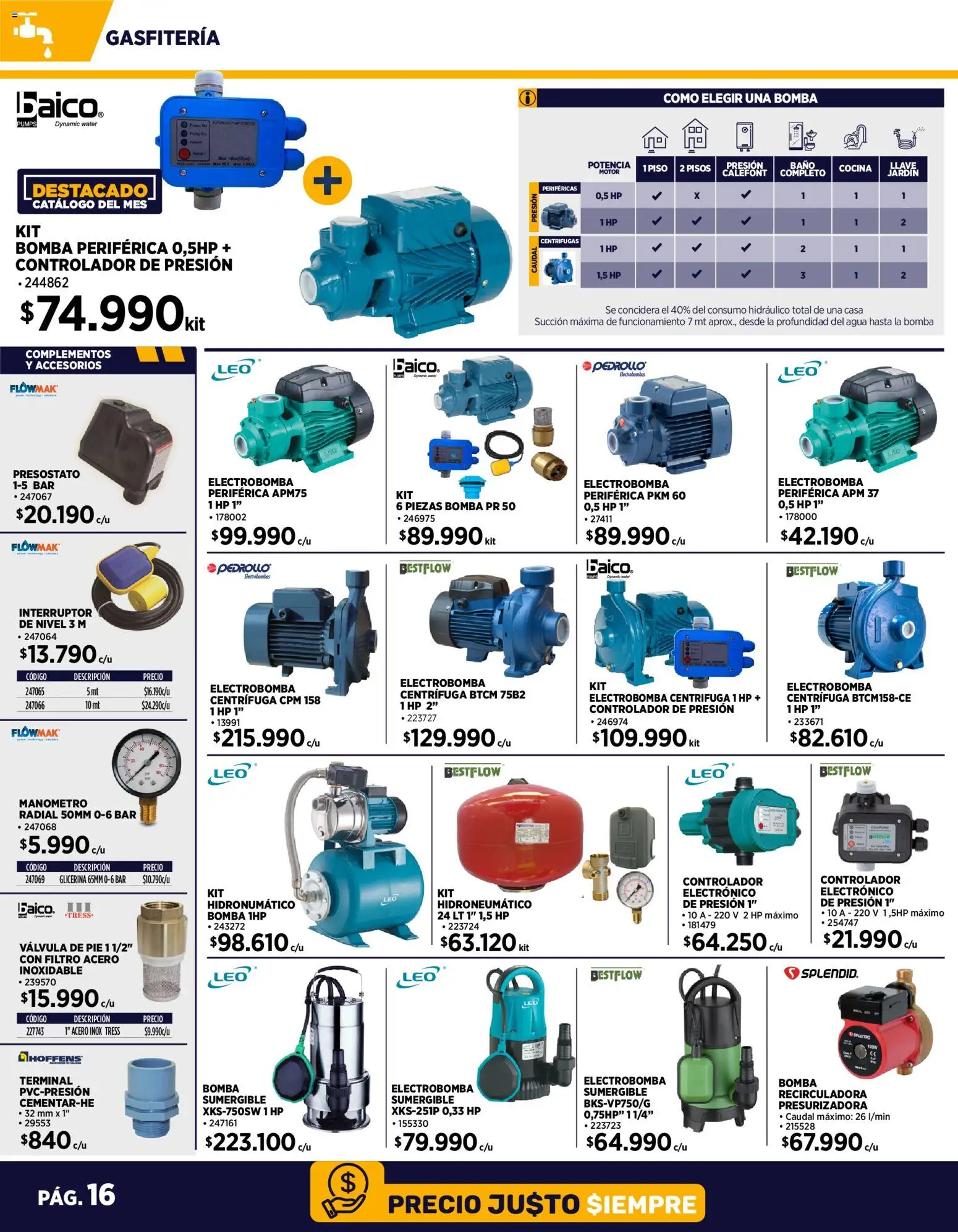 Construmart Ofertas │ válido desde el 01.01.2026 | Página: 16 | Productos: Interruptor, Cocina, Manómetro, Llave